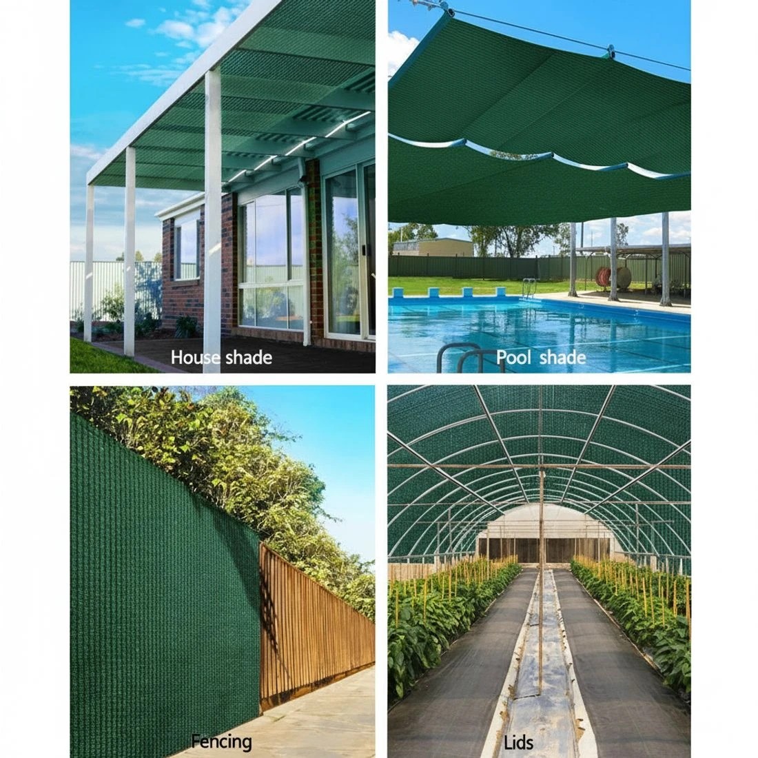 3 Instahut 50% Shade Cloth 3.66x30m Shadecloth Sail Heavy Duty - Green, 3 of 5