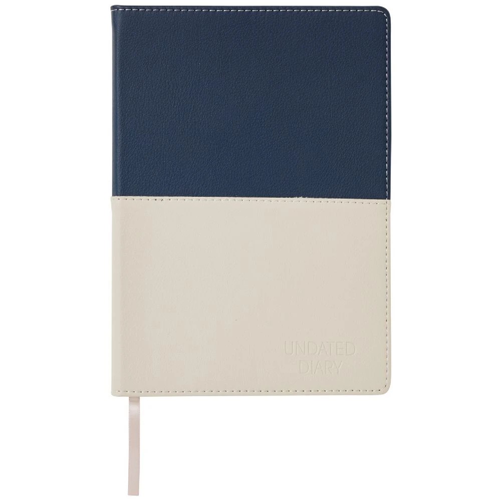 1 Otto A5 Week to View Two-tone Undated Diary 65 page Neutral, 1 of 7