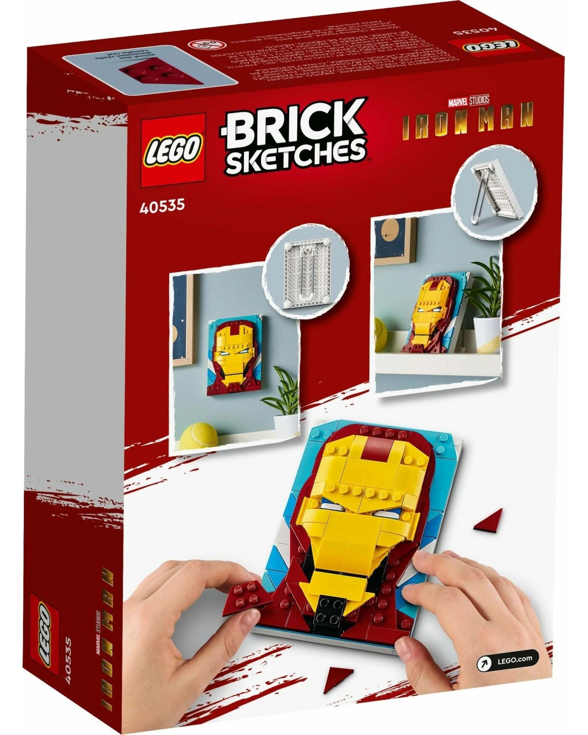 3 LEGO 40535 Iron Man Brick Sketches Portrait, 3 of 5