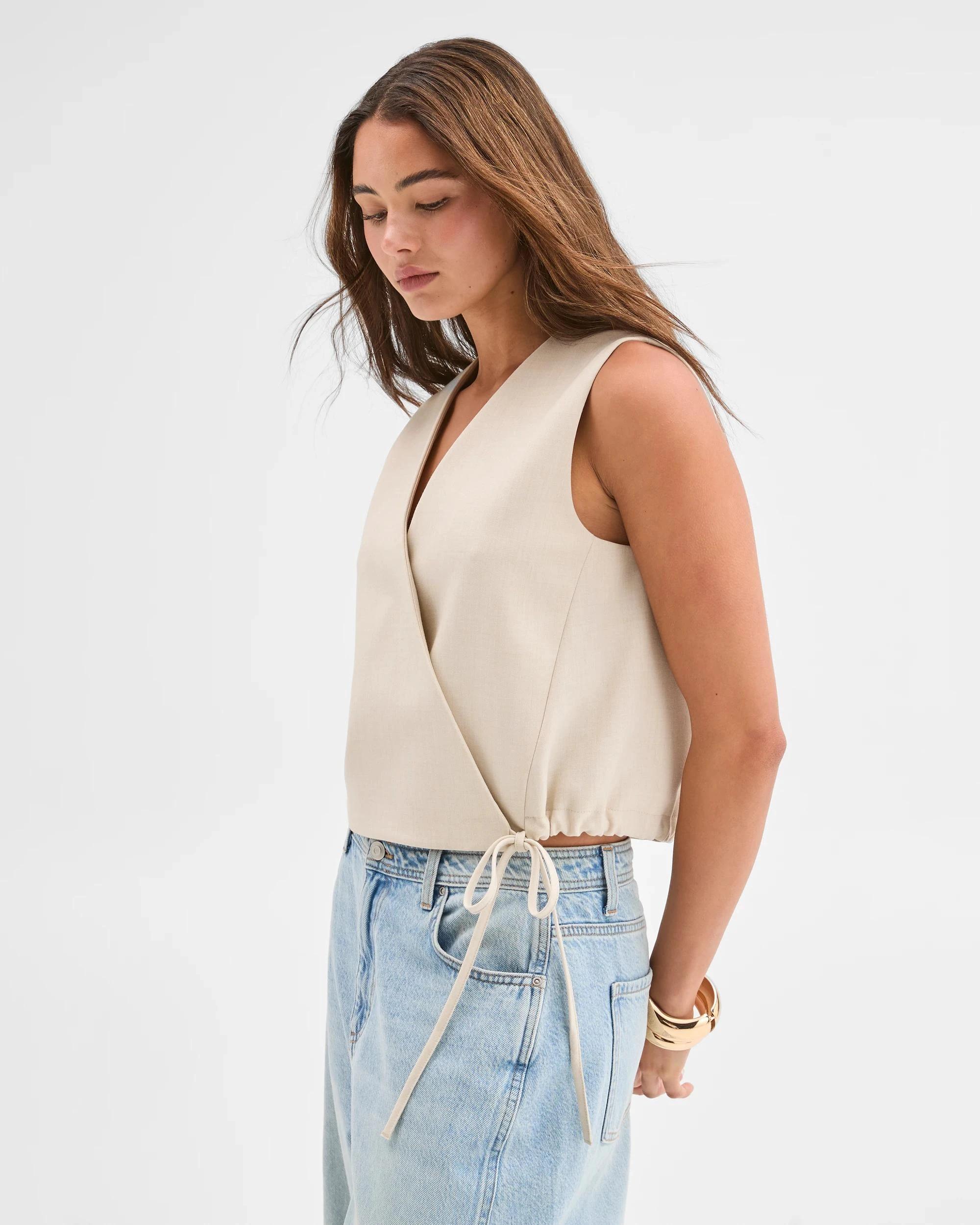 5 Lily Loves Wrap Tie Vest TOFU, 5 of 6