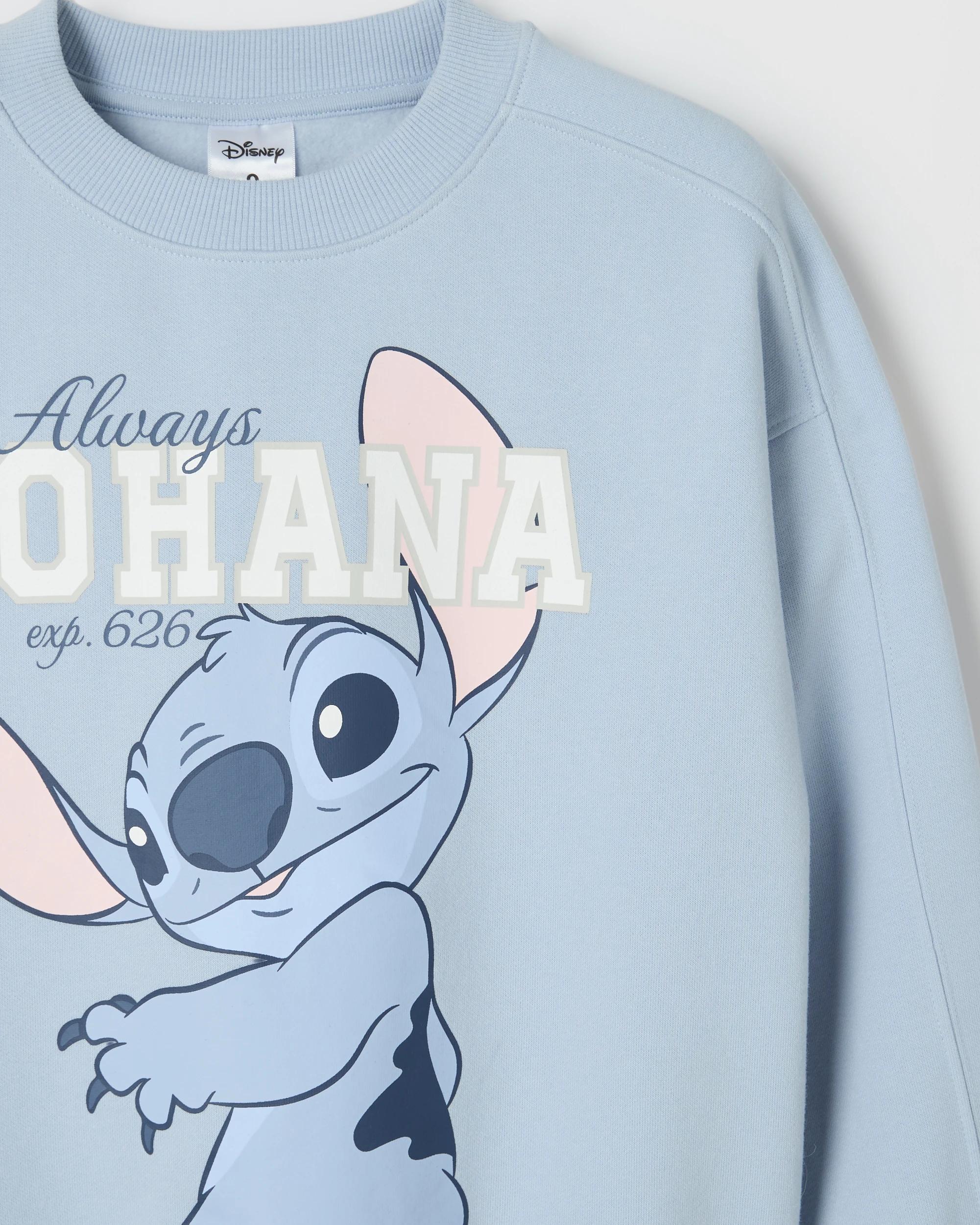 6 Disney Lilo & Stitch Australian Cotton Blend Fleece Jumper STITCH PALE BLUE, 6 of 6