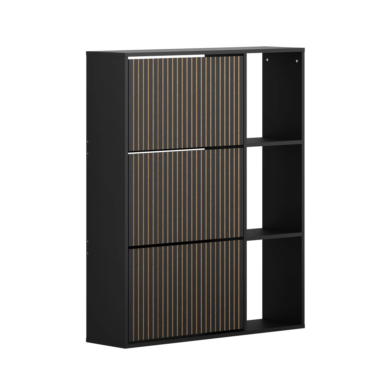 7 Oikiture Shoe Rack Storage Cabinet With Display Shelves Organiser
 - Black, 7 of 9
