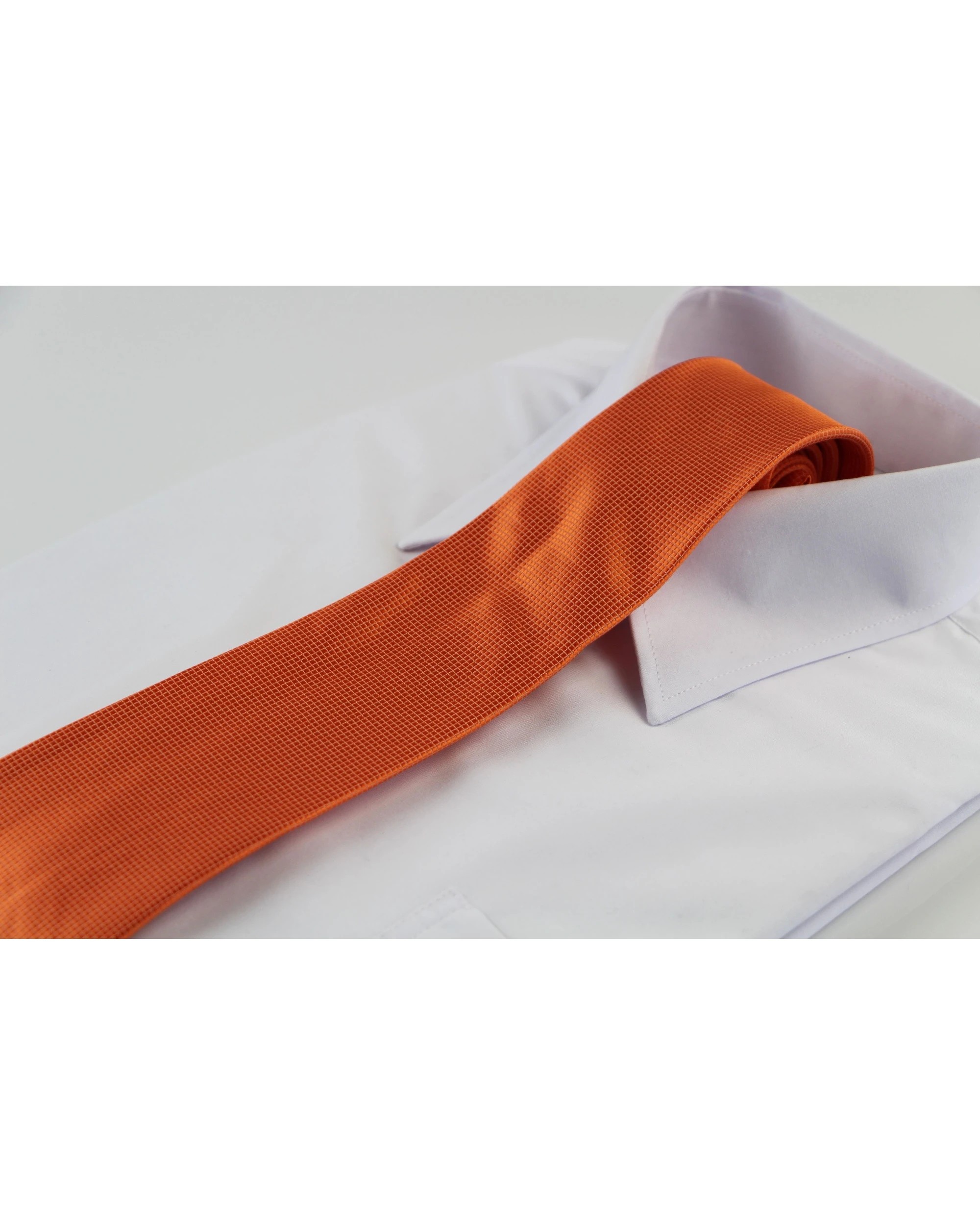 1 Zasel Mens Orange Elegant Patterned 8cm Neck Tie, 1 of 2