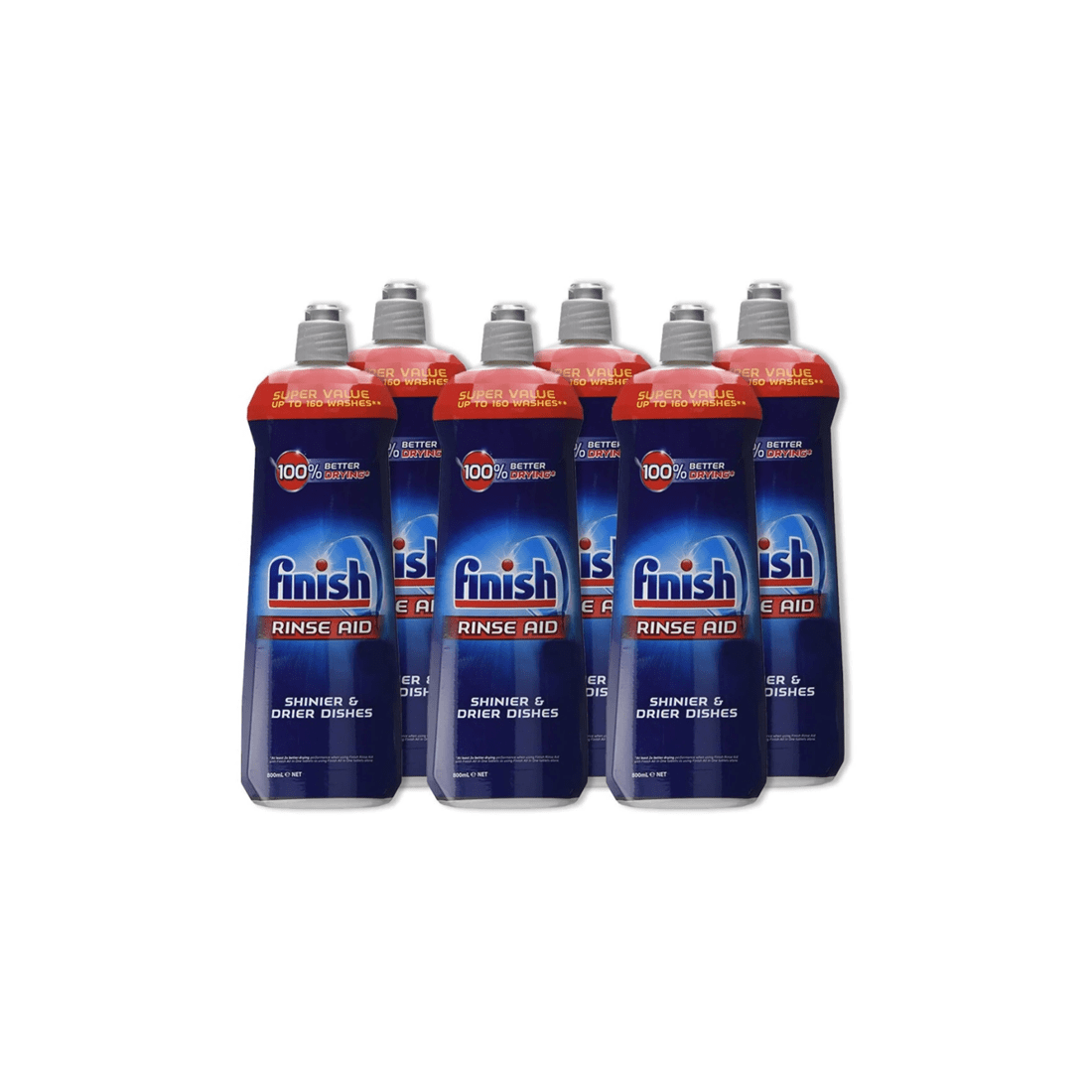 1 Finish 6pc Rinse Aid Dishwashing Aid Water Spot Remover Film Protection 800ml, 1 of 3