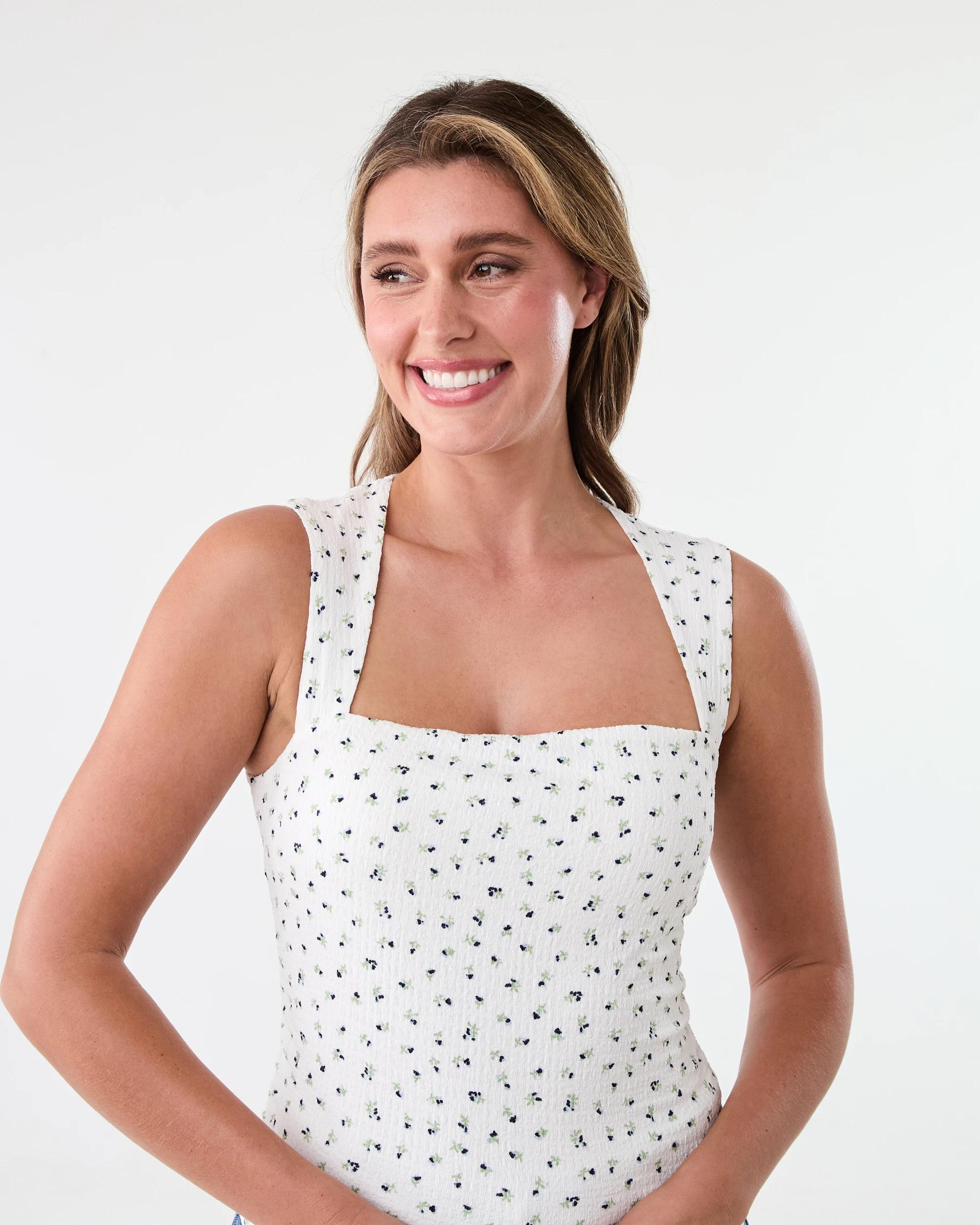 4 Sleeveless Square Neck Gathered Top Tiny Flrl, 4 of 6