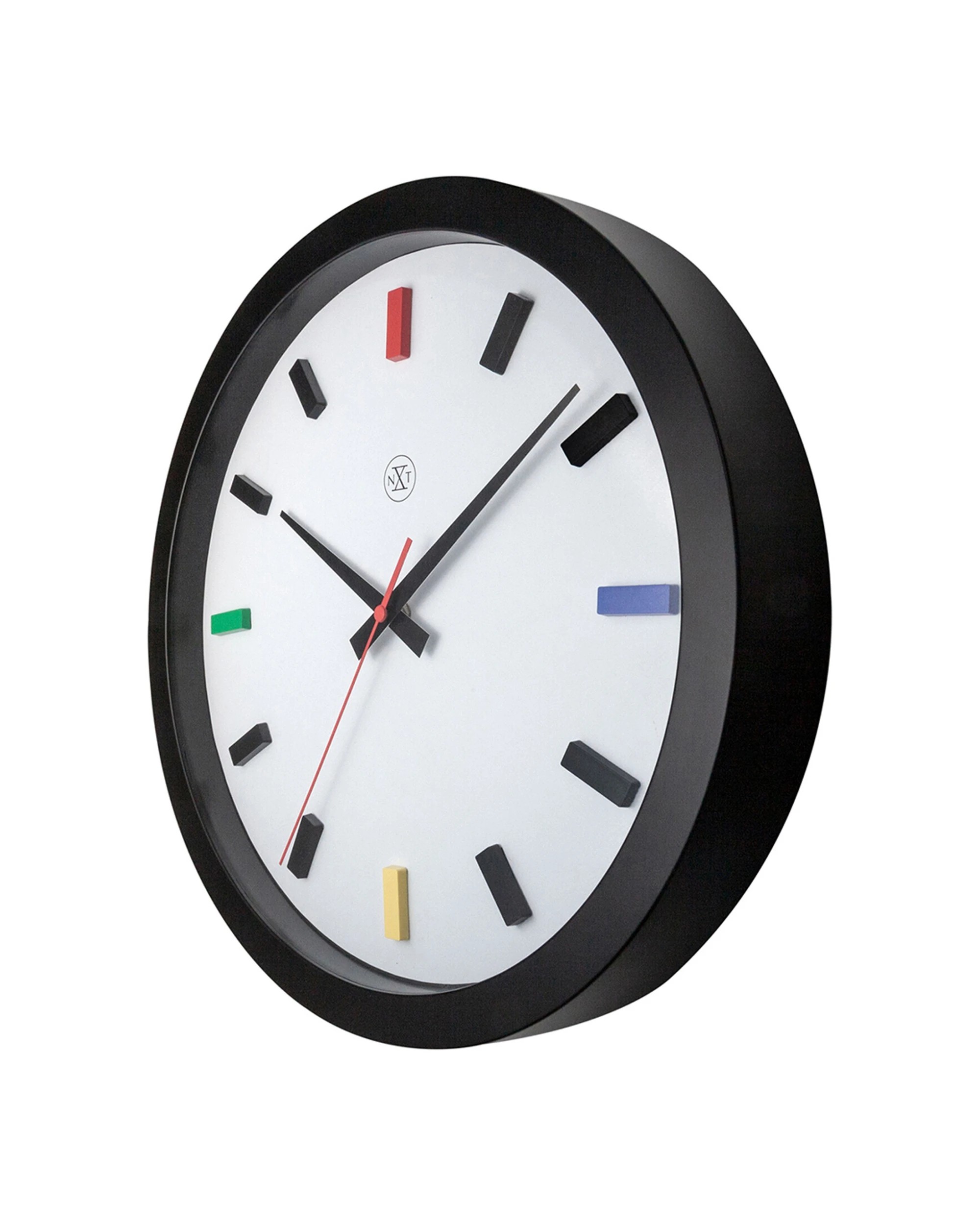 2 NexTime 36cm Wall Clock Silent Sweep Hour Markers - Multi, 2 of 5