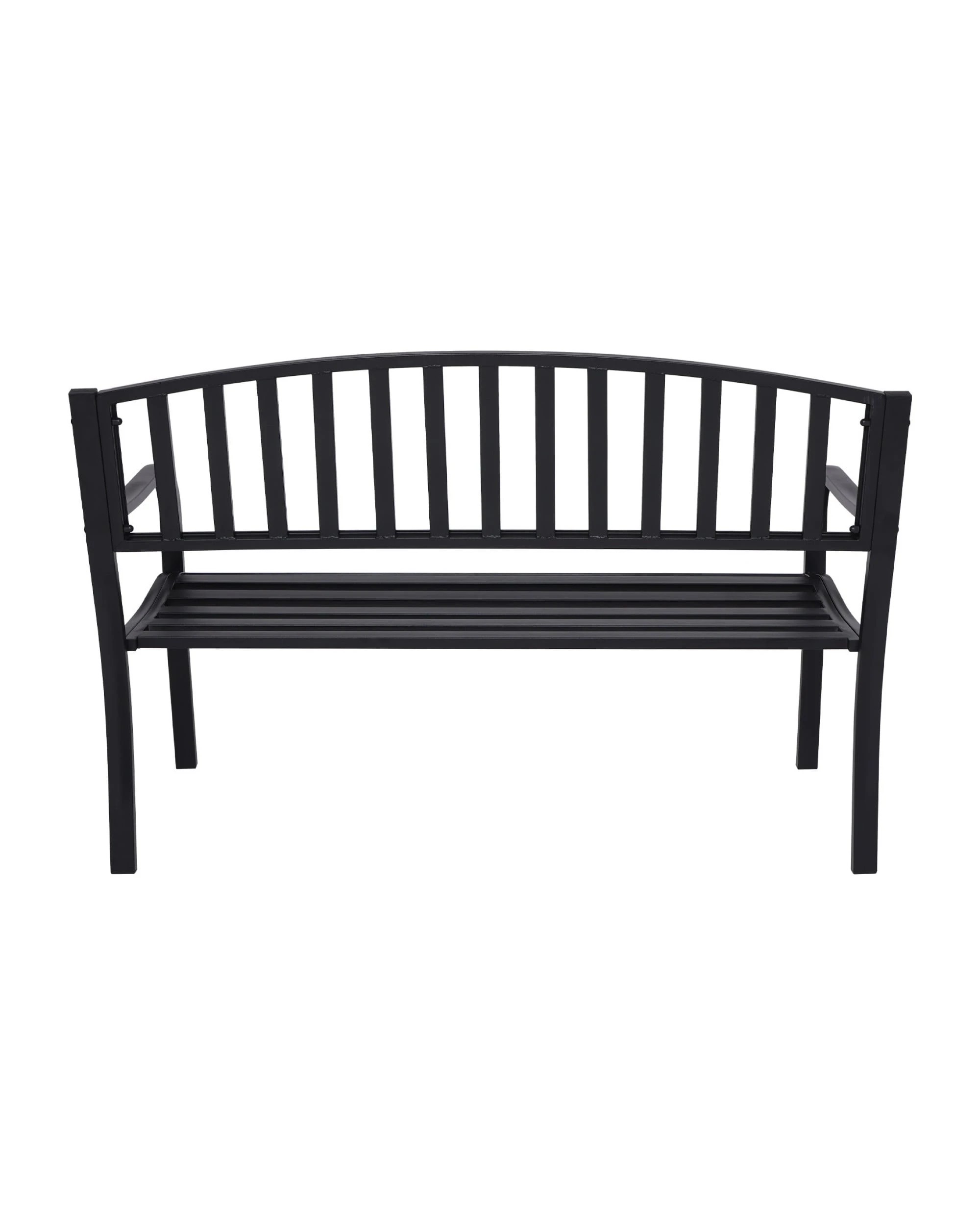 5 Wallaroo Steel Outdoor 2 to 3 Seater Garden Bench Rust Resistant Cast Iron 300kg Capacity - Black, 5 of 10