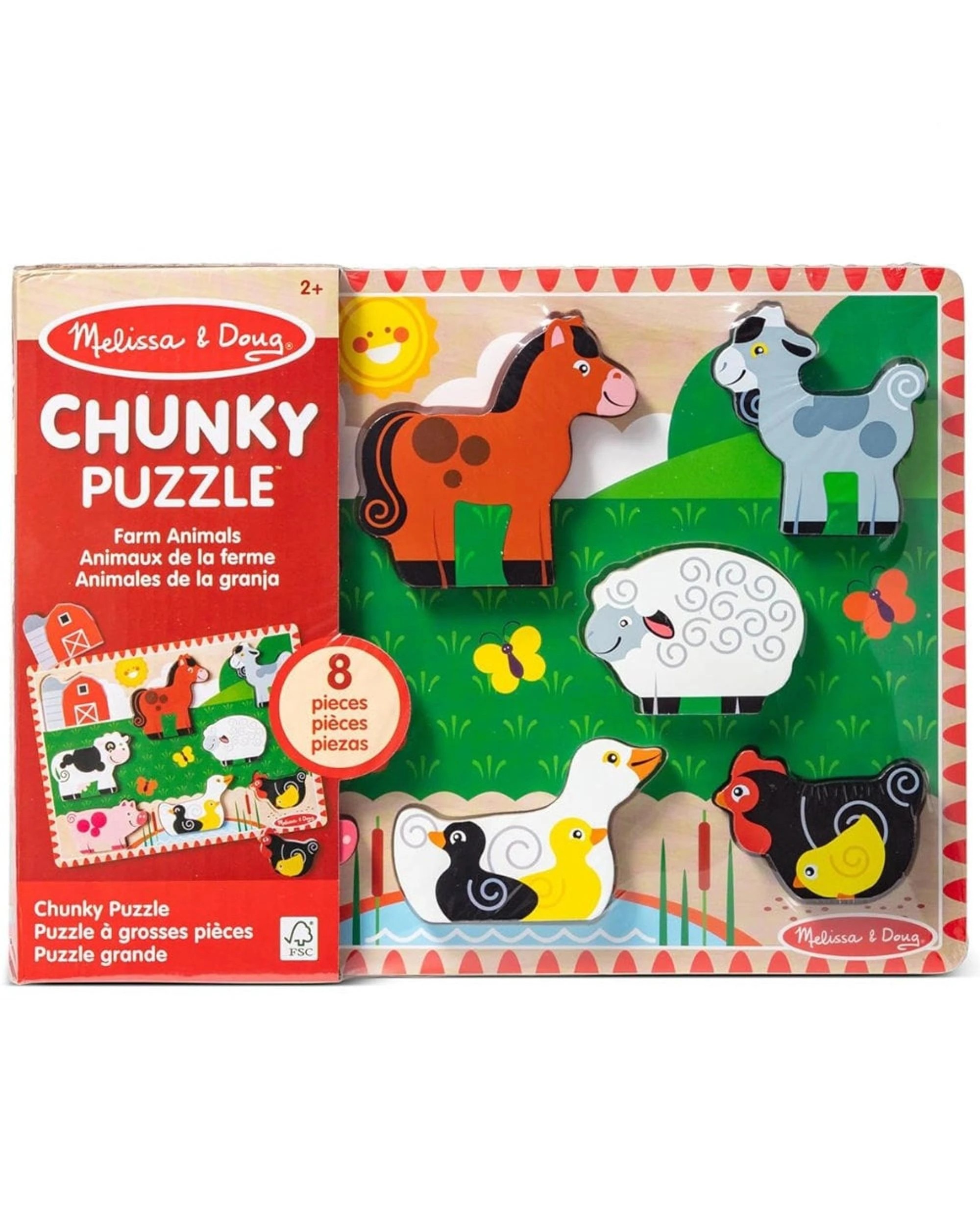 1 Melissa and Doug Farm 8 Piece Chunky Jigsaw Puzzle, 1 of 3