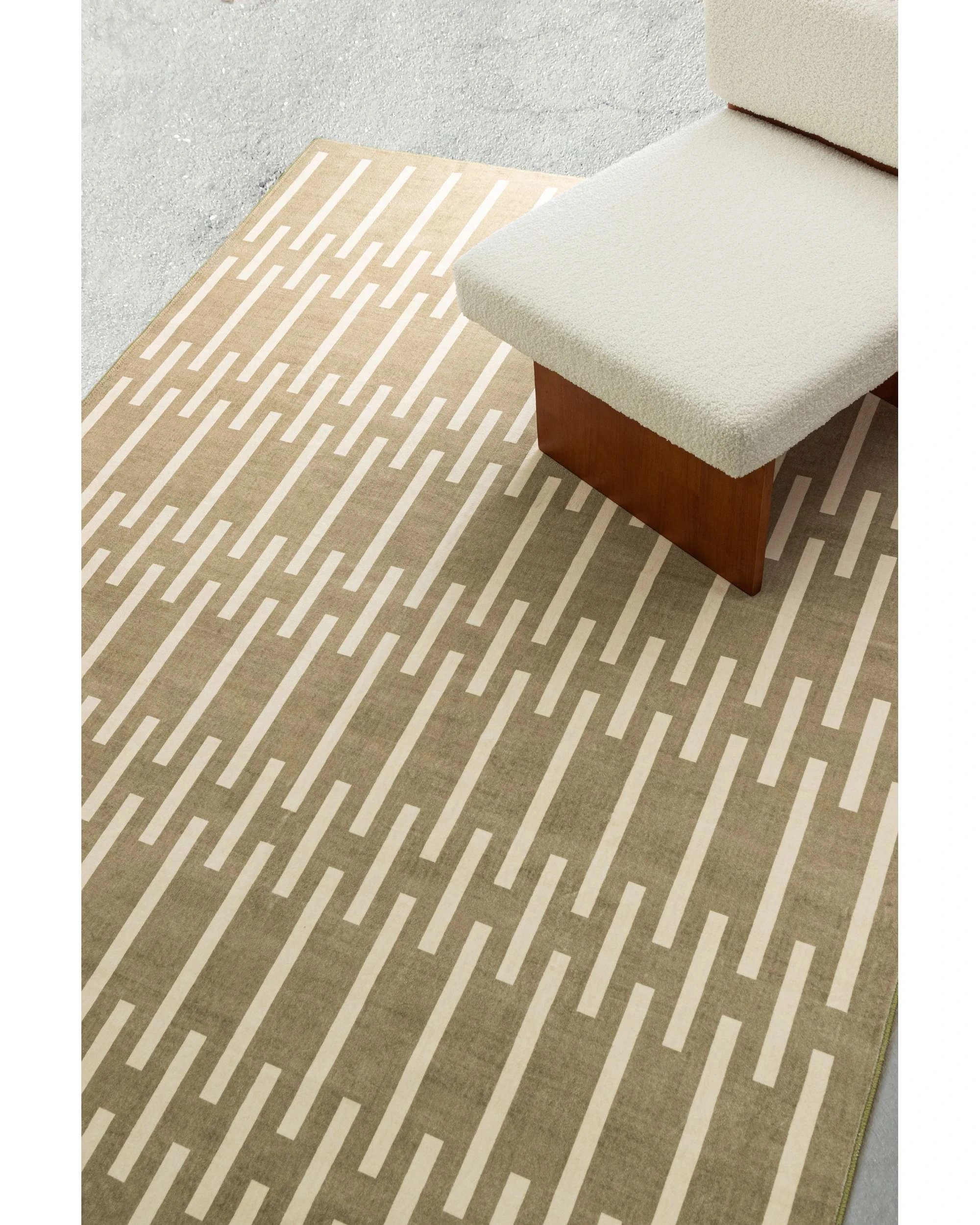3 Loopsie Brentwood Printed Washable Rug-290cm x 190cm - Green, 3 of 8