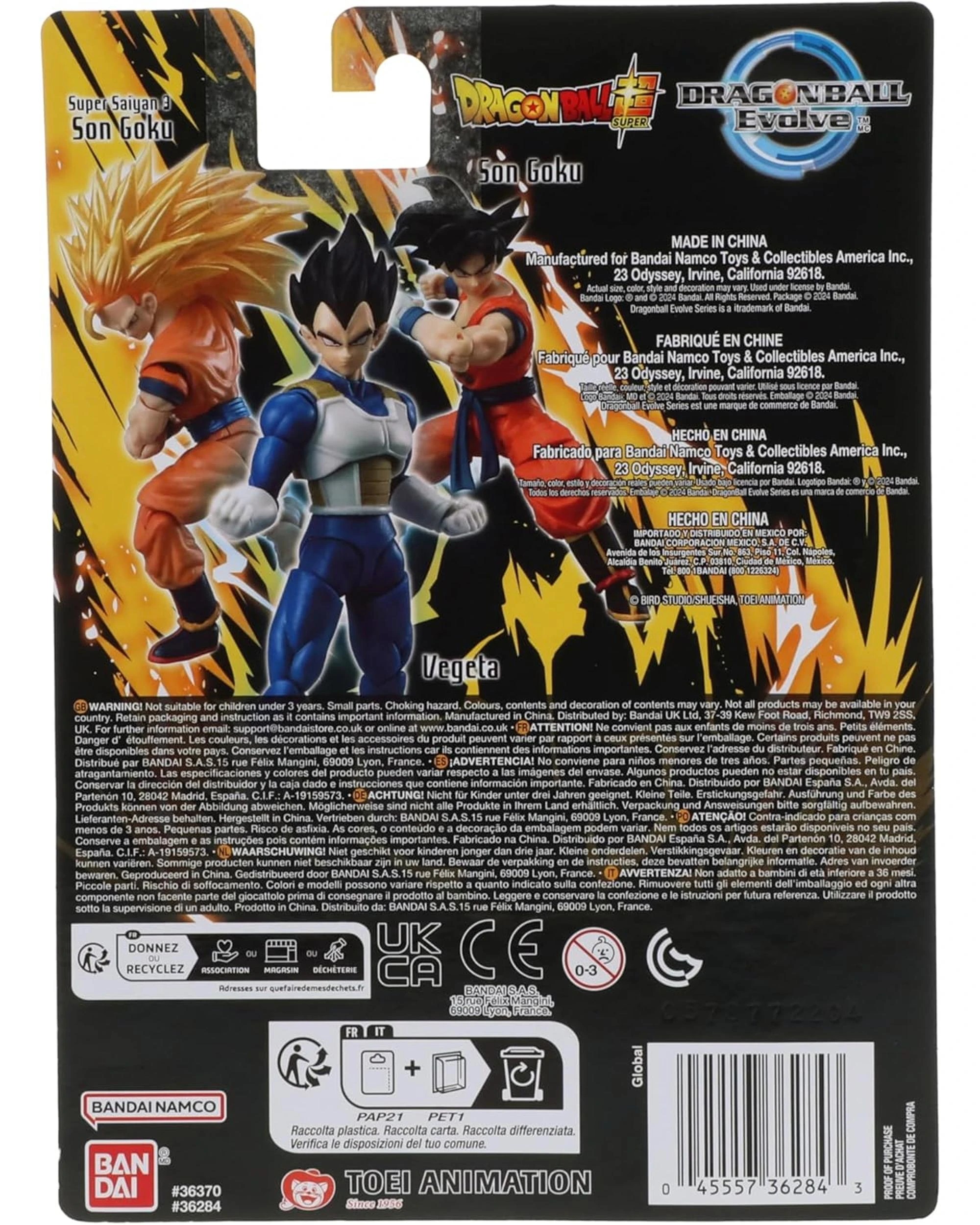 3 Bandai Dragon Ball Evolve Vegeta 5 inch Figure, 3 of 4