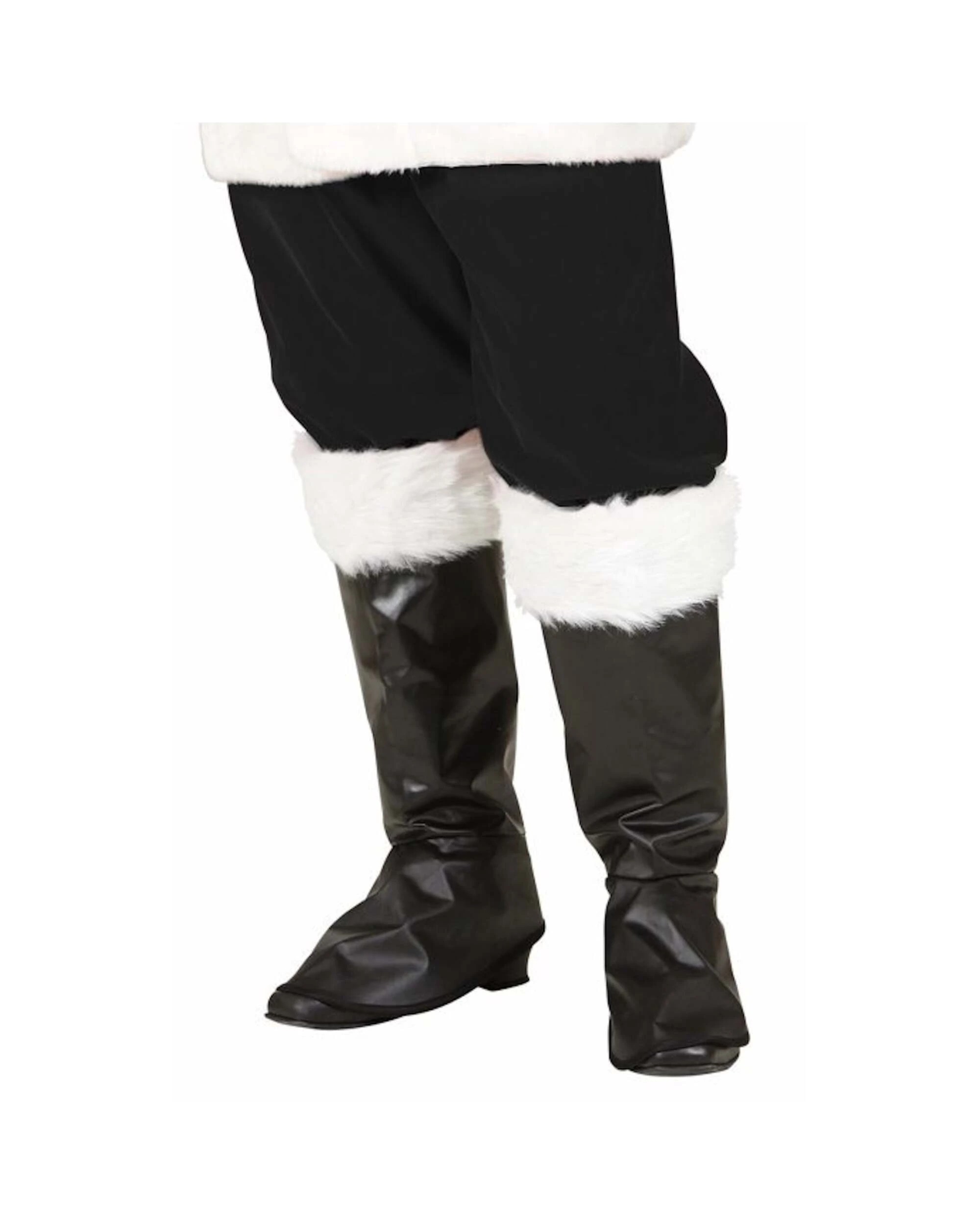 2 Widmann Adult Santa Claus Boot Covers - One Size - Black, 2 of 2
