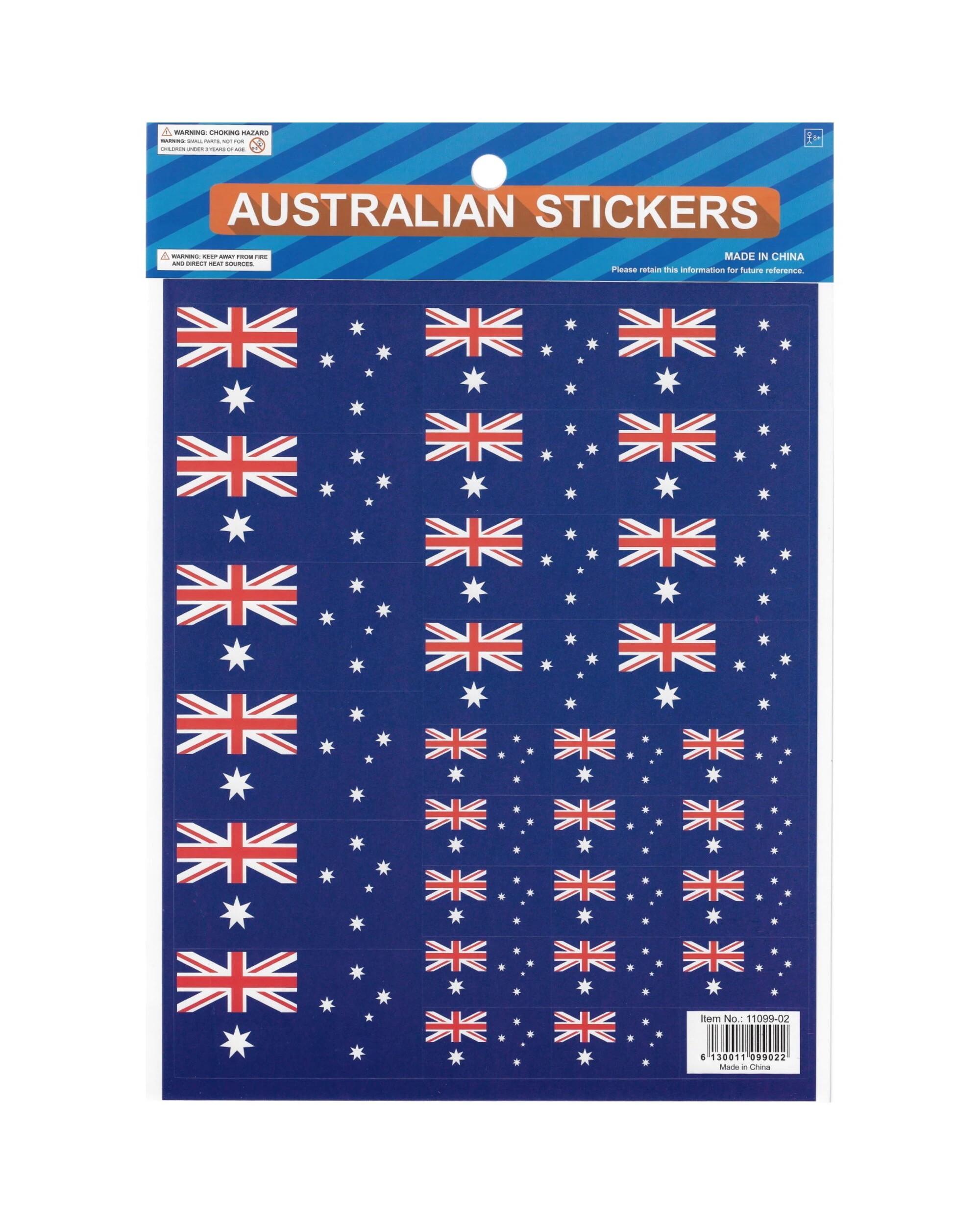 1 JD Party Australian Flag Stickers Pack of 28 - Blue, 1 of 1