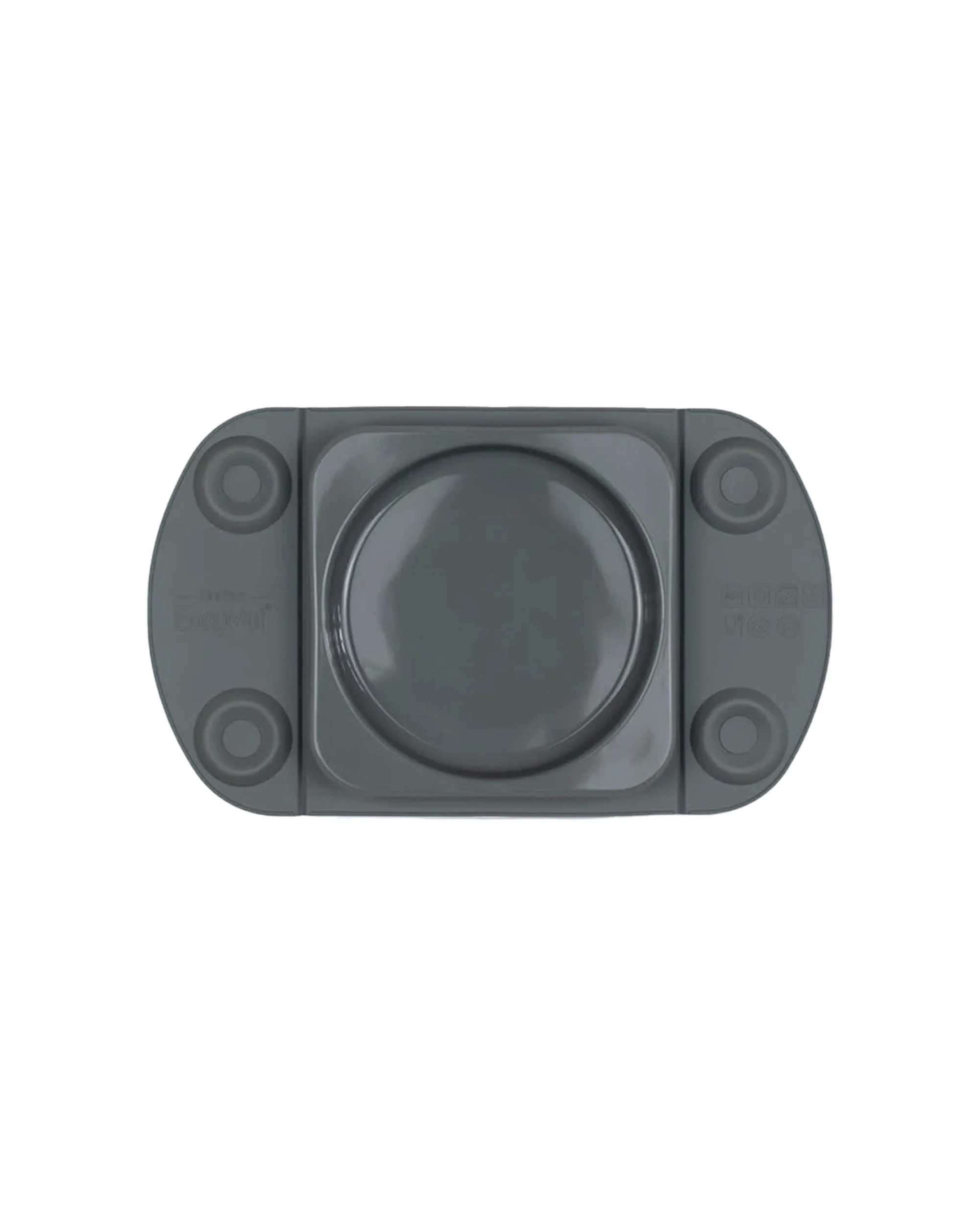 1 EasyTots Easymat MiniMax Open Baby Feeding Plate 5 Suction Points Ridge - Grey, 1 of 2
