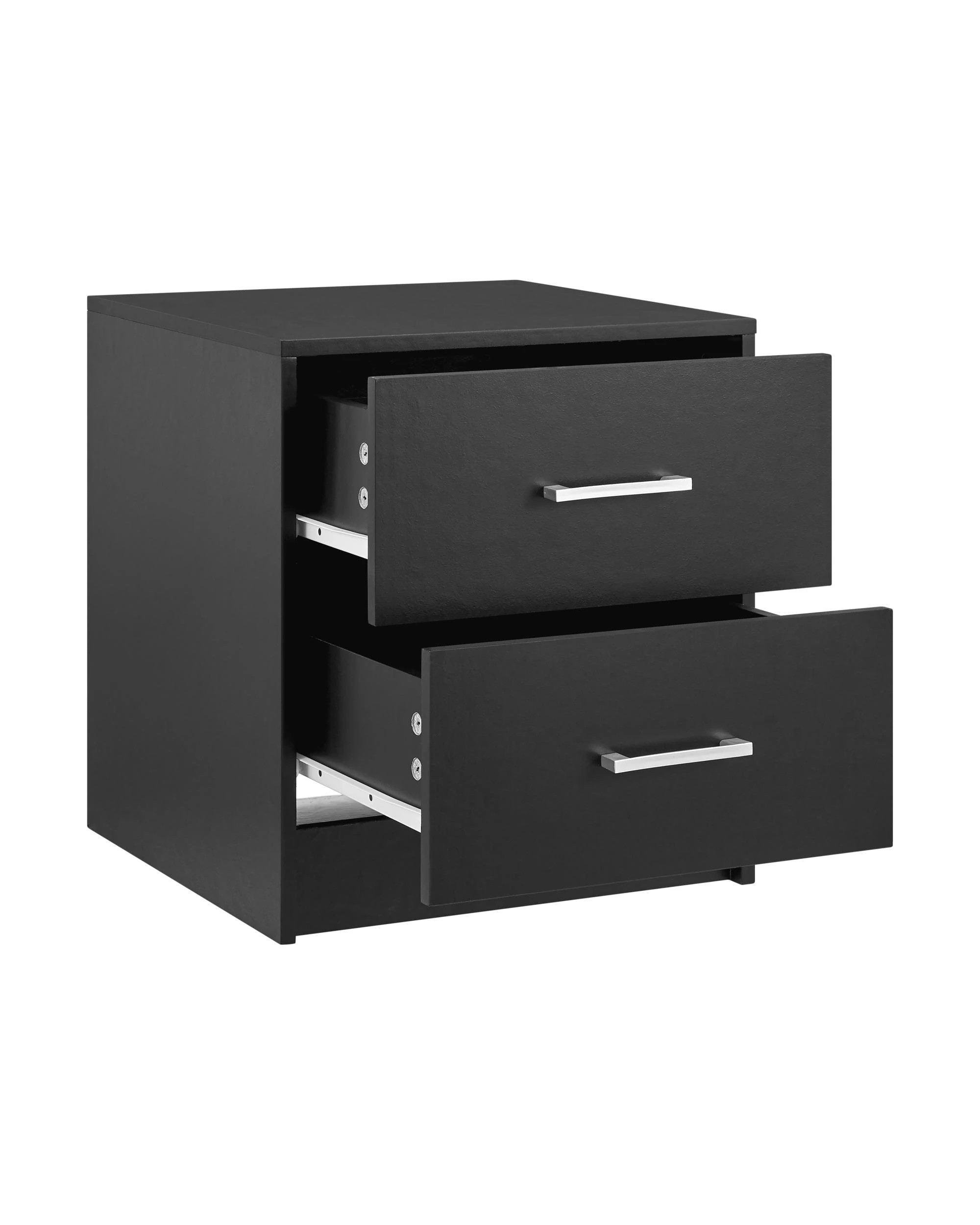 4 Kodu Bedside Unit Side Table 2 Drawers - Black, 4 of 9