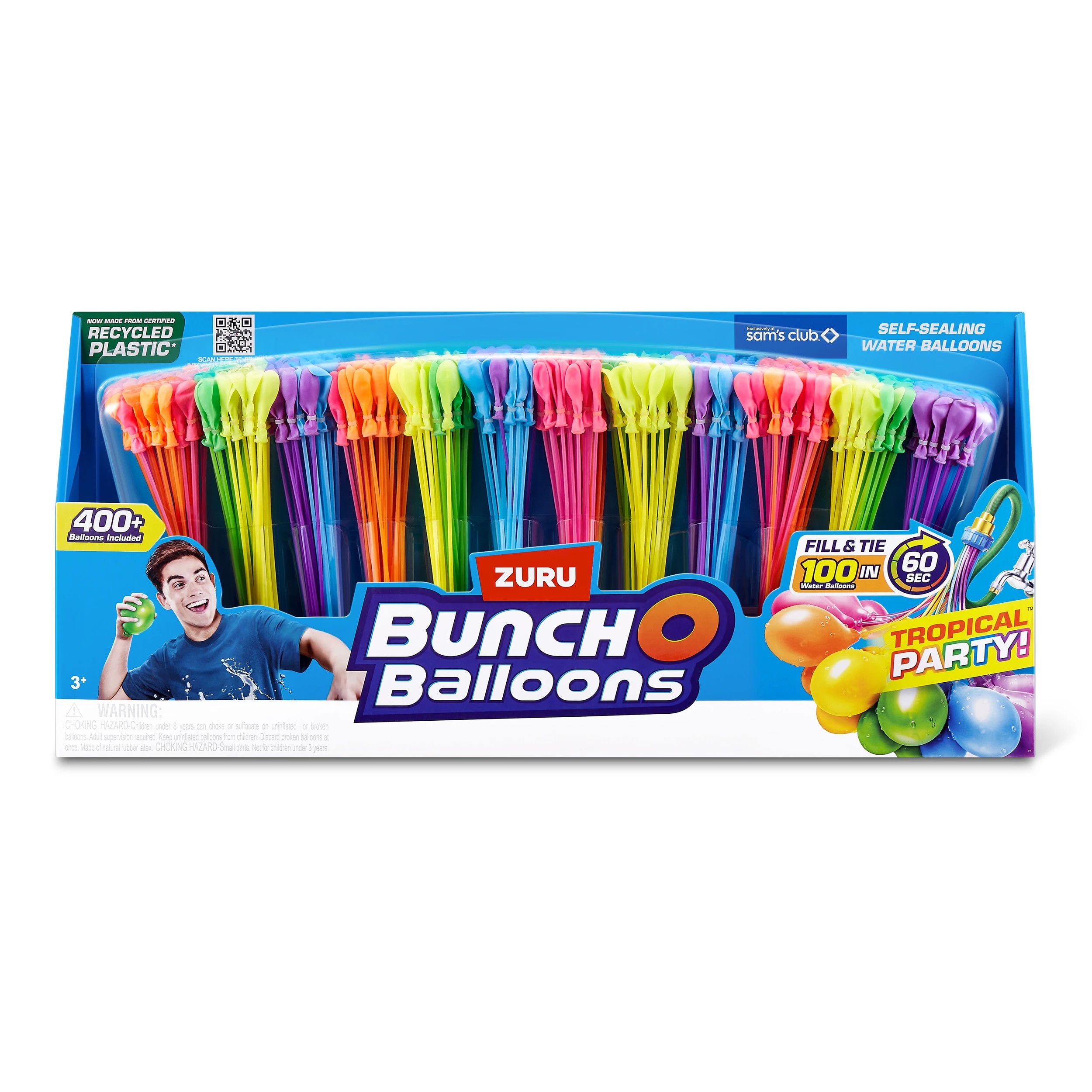 1 12 Pack Zuru Bunch O Balloons Tropical Party! Self-Sealing Water Balloons, 1 of 6