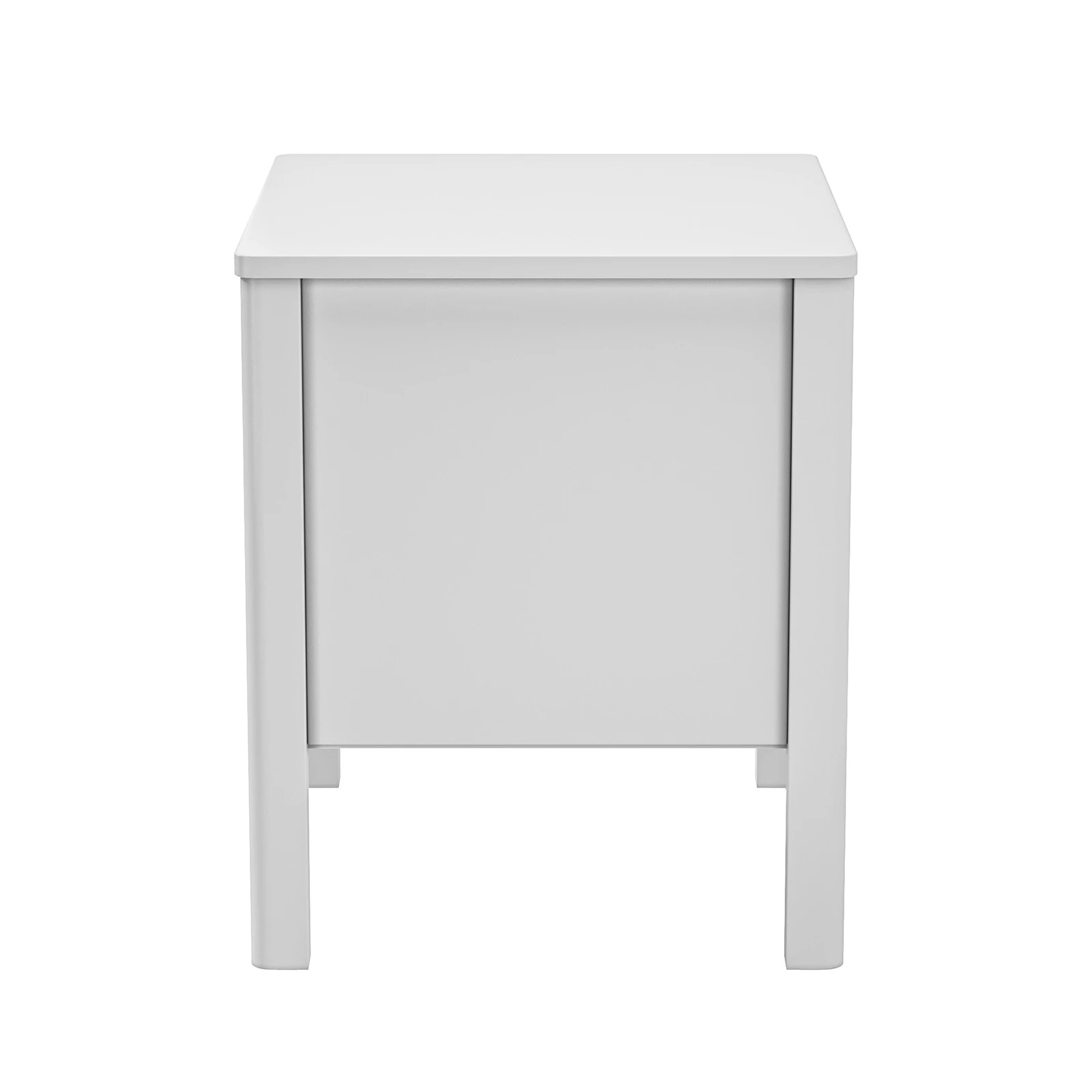 8 Oikiture Bedside Table 2 Drawers Side Table Nightstand Handle-free - White, 8 of 10