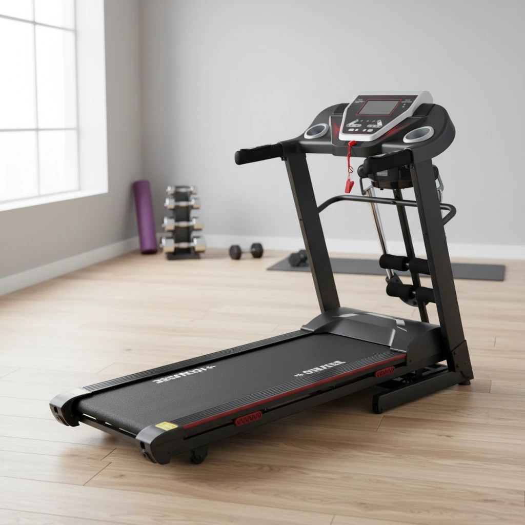4 Fitness Master Folding Electric Treadmill Auto Incline Lcd Home Gym 14km/h, 4 of 10