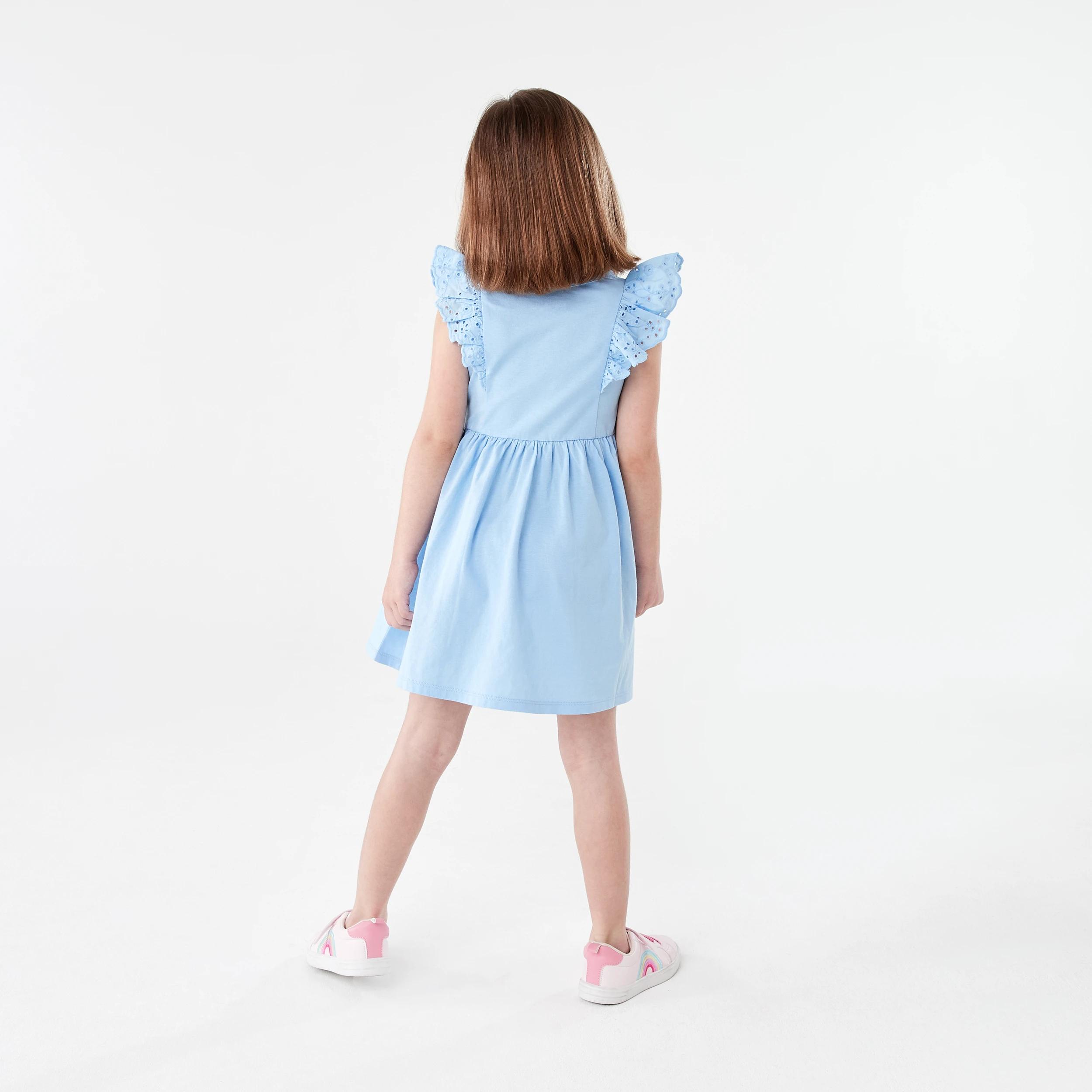 7 Frill Sleeve Dress BELLFLOWER BLUE, 7 of 7