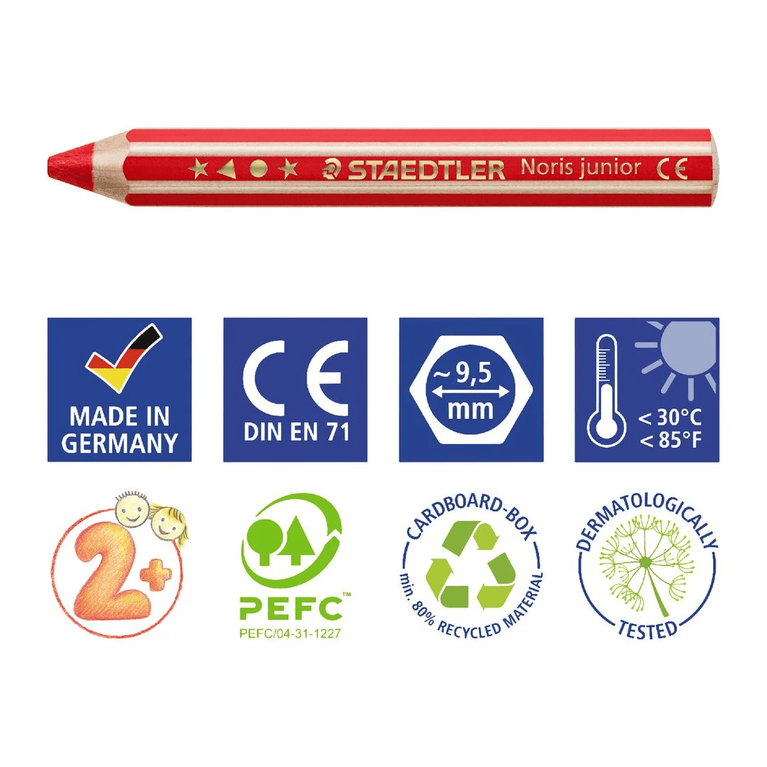 7 Staedtler Noris Junior 3-in-1 Pencils 6 Pack, 7 of 10