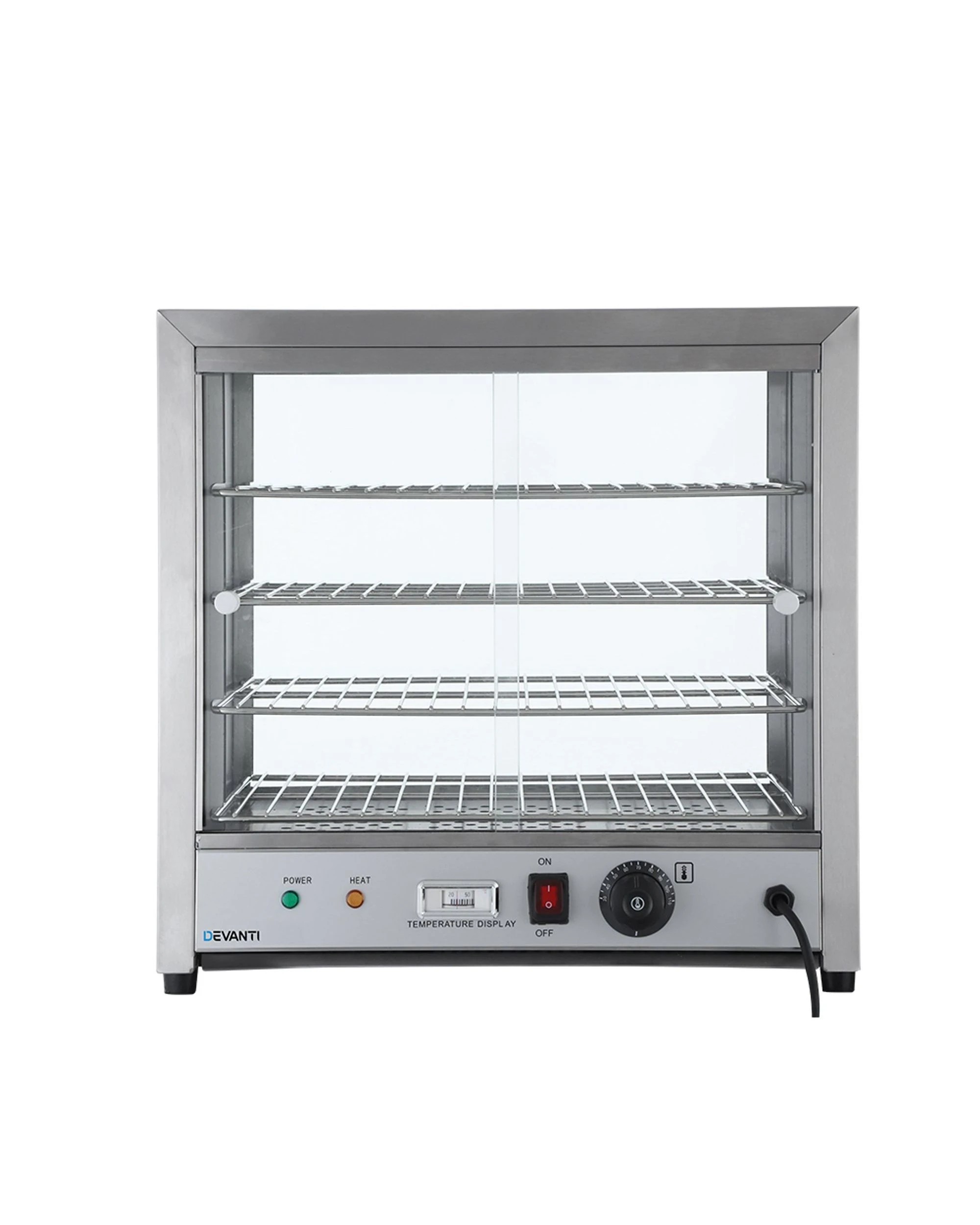 3 Devanti Commercial Food Warmer Hot Display Showcase Cabinet 54cm
 - Silver, 3 of 3