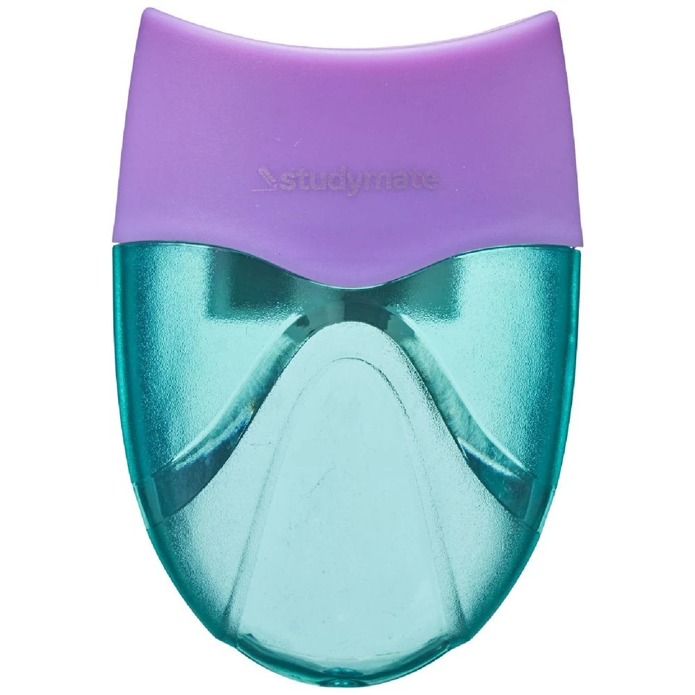 1 Studymate Mellow 2 Hole Sharpener Green and Purple, 1 of 2