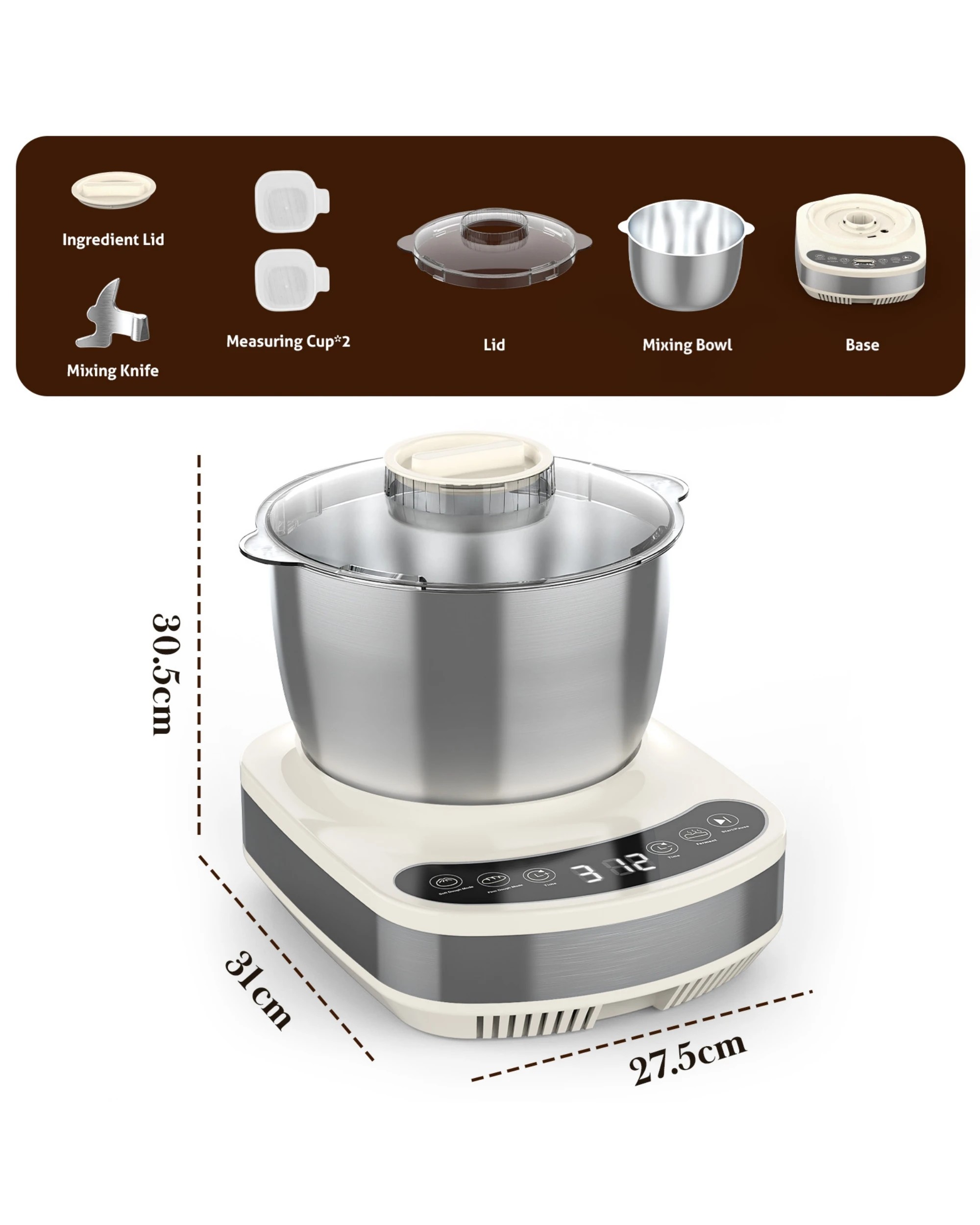 5 Advwin 7L Electric Dough Maker, 5 of 5