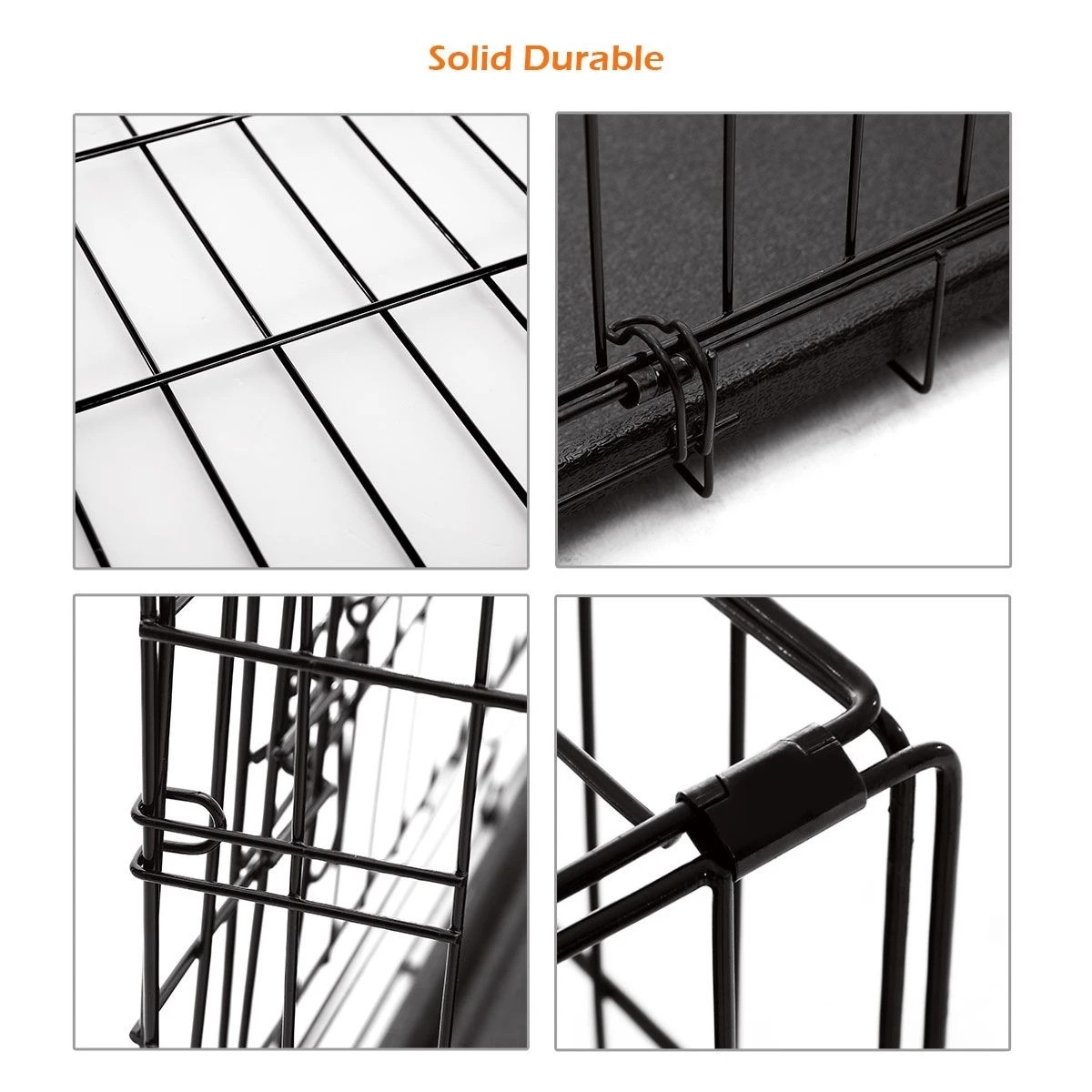 3 Pet Scene 48 inch  XL Dog Crate Cage Black, 3 of 5