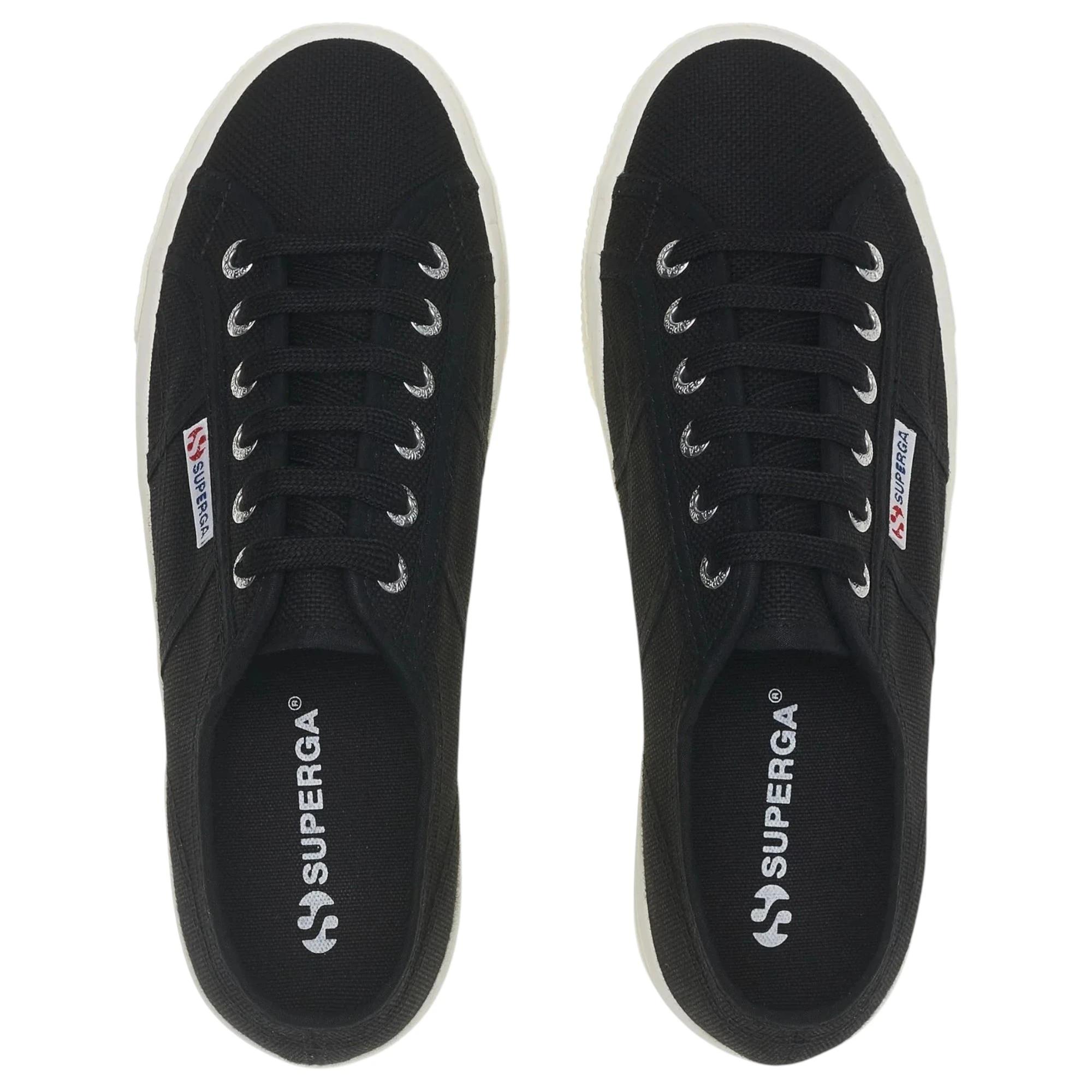 4 Superga Unisex 2790 Platform Black Casual Shoes BLACK, 4 of 5