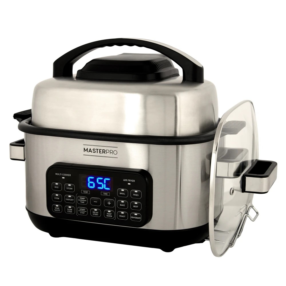 1 MasterPro 14-in-1 6L Deluxe  Cooker + Air Fryer - Silver, 1 of 1