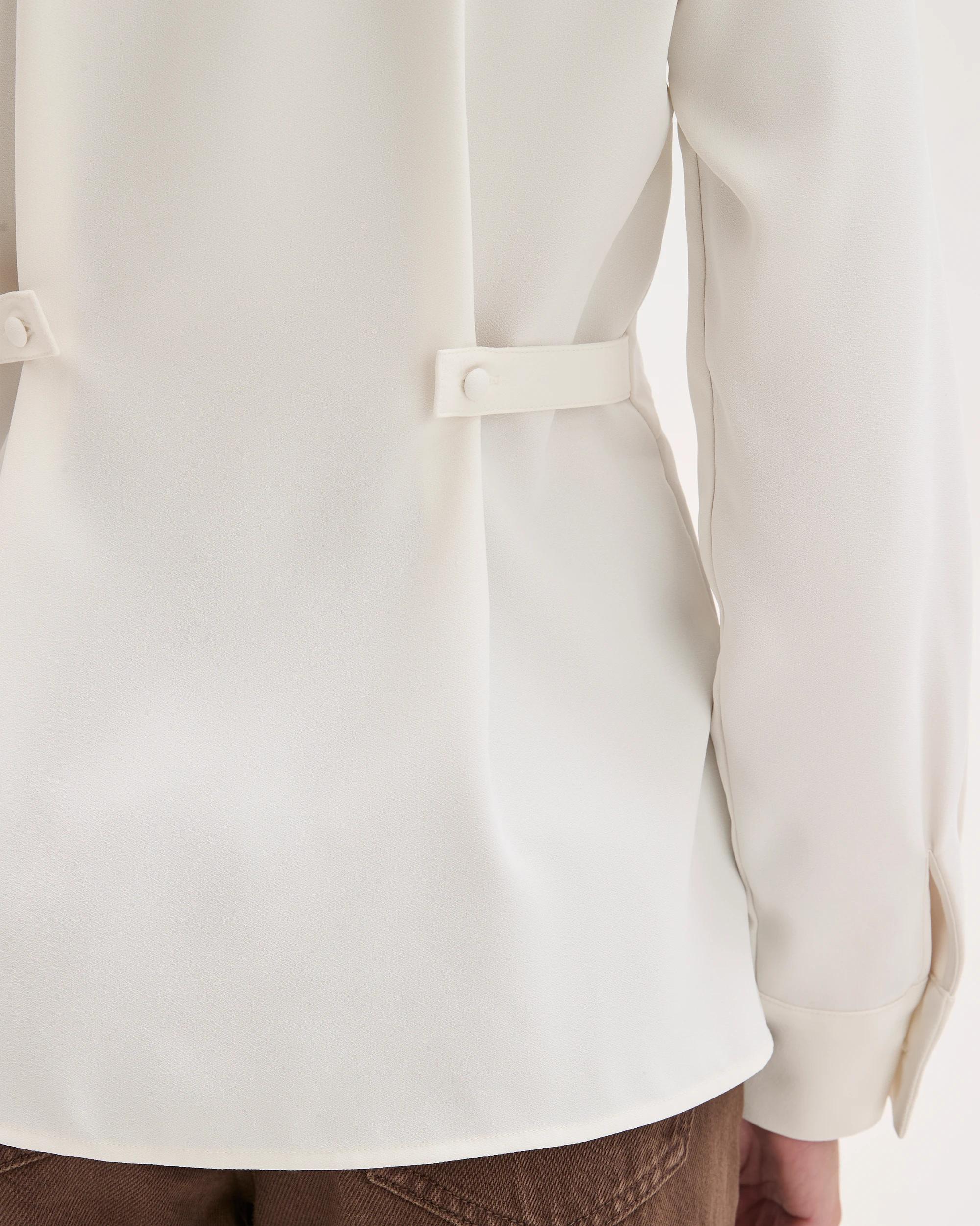 5 Target Petites Petites Gathered Front Shirt CLOUD DANCER, 5 of 5