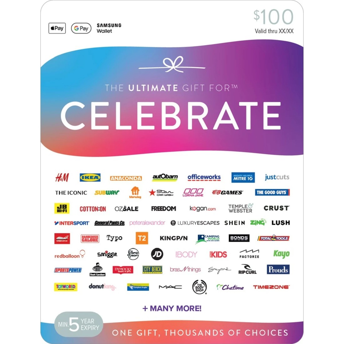 1 The Ultimate Gift for Celebrate $100 Gift Card, 1 of 1