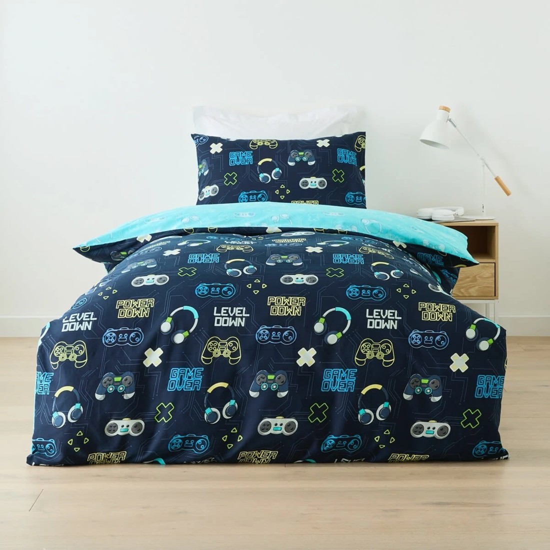 1 Gaming Cotton Rich Reversible Quilt Cover Set - Single Bed, 1 of 7