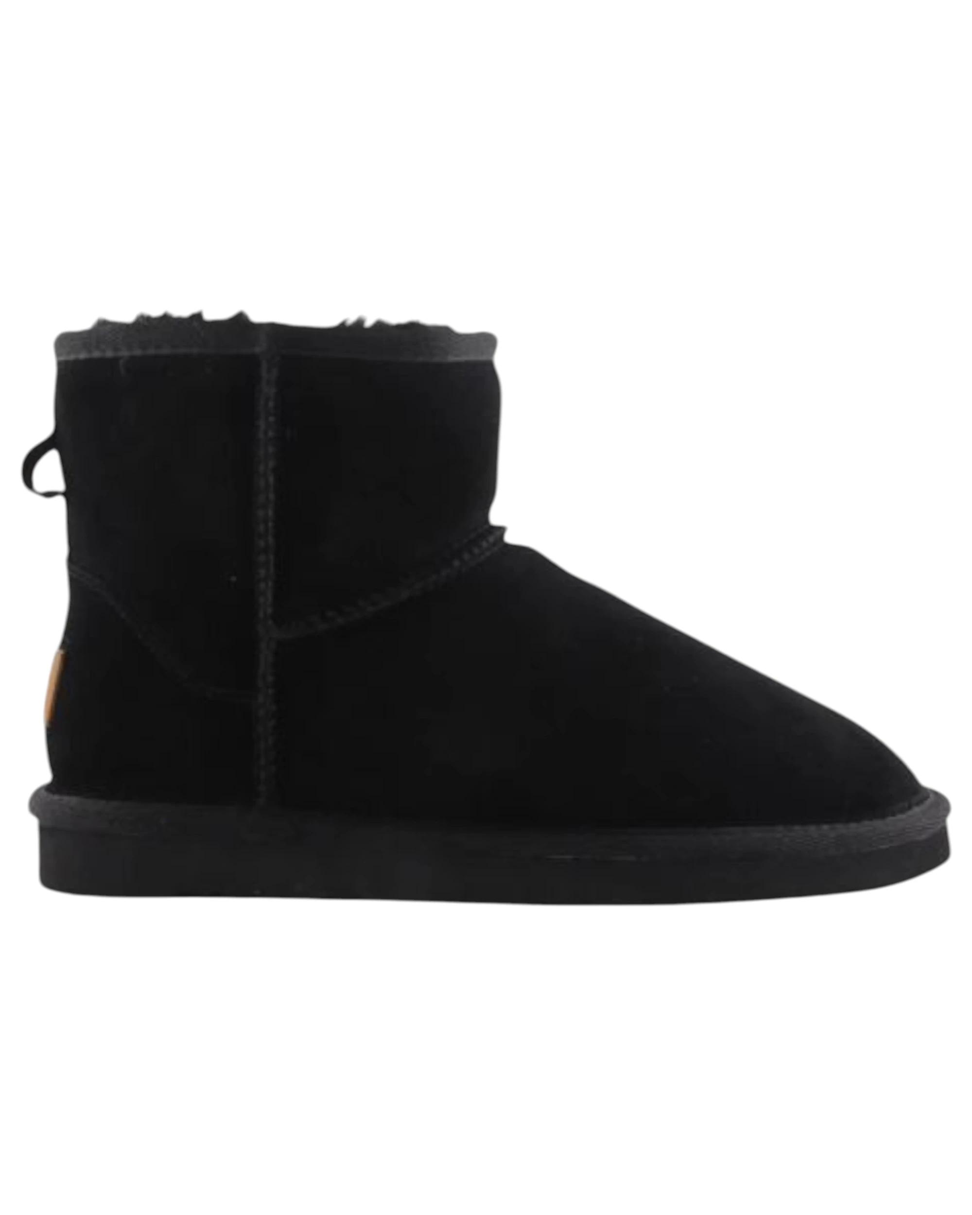 2 Grosby Ugg Boots Suede Womens Leather Sheepskin Jillaroo Black Slippers BLACK, 2 of 4