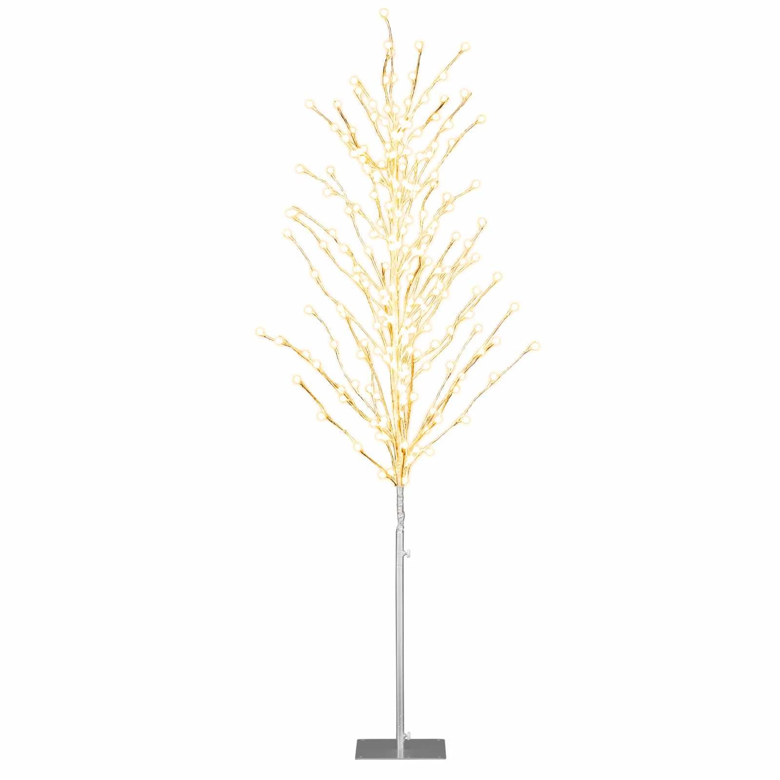 1 Costway 1.86M Birch Tree Artificial Christmas Twig Tree Holiday Party Xmas Decor 200 LED Lights, 1 of 3