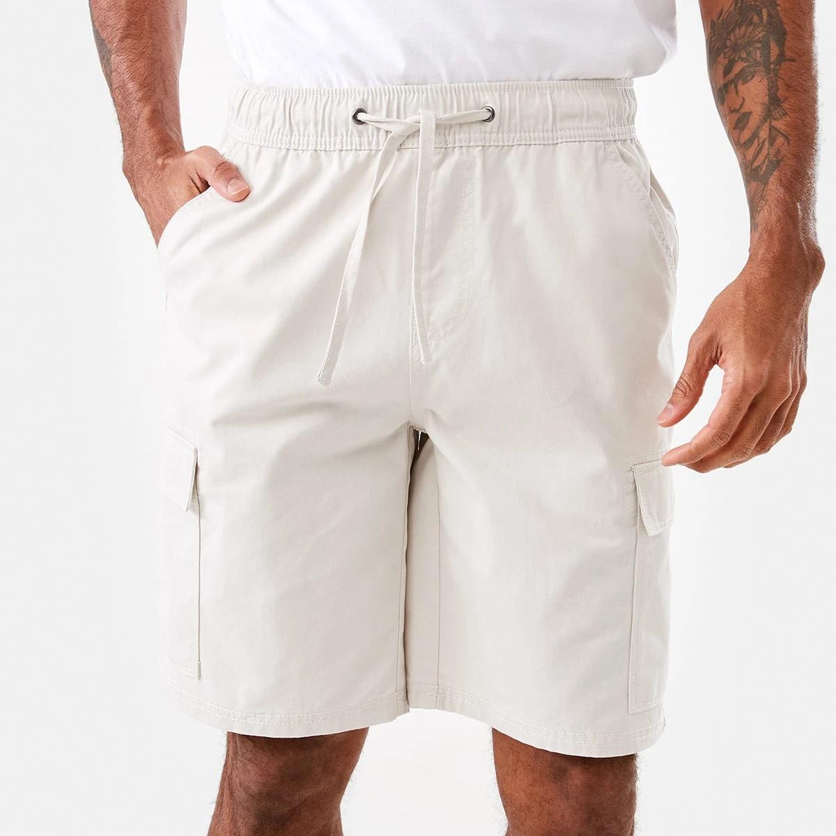 1 Elastic Waist Cargo Shorts Bge Ltsand, 1 of 7