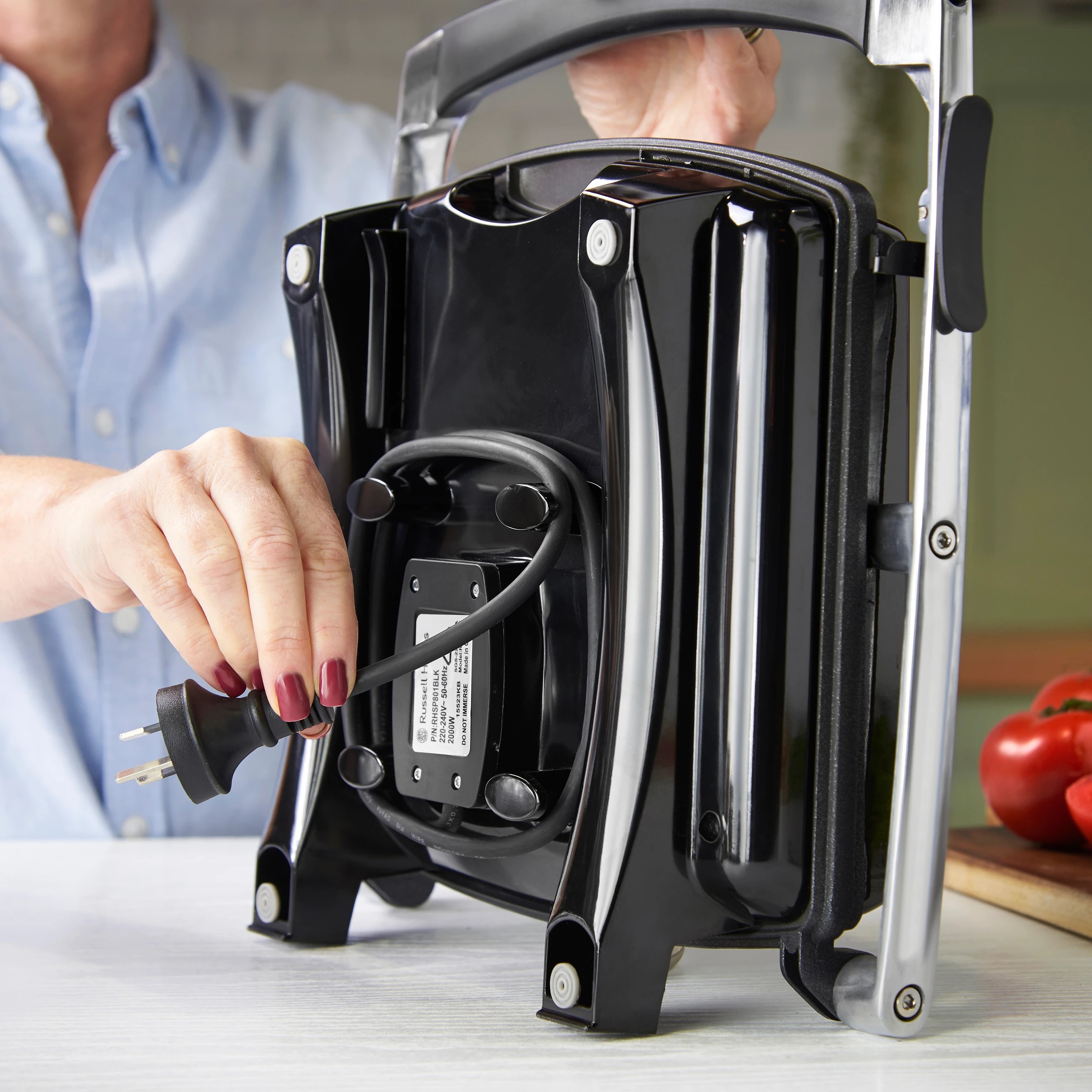 8 Russell Hobbs 4-Slice Sandwich Press - Black Pearl, 8 of 10