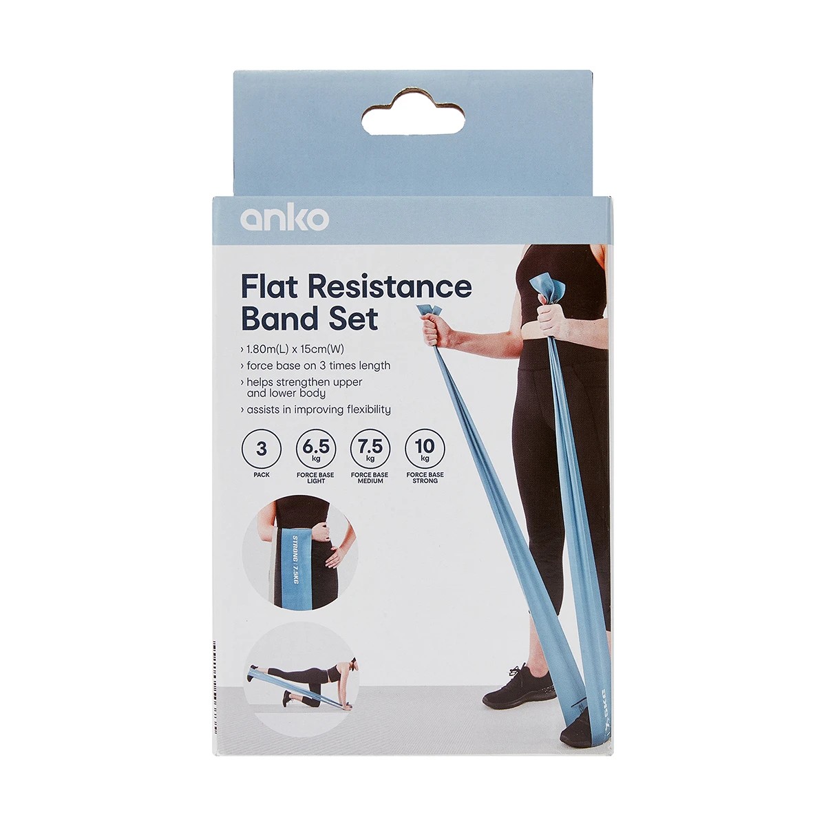 10 3 Pack Flat Resistance Band Set, 10 of 10