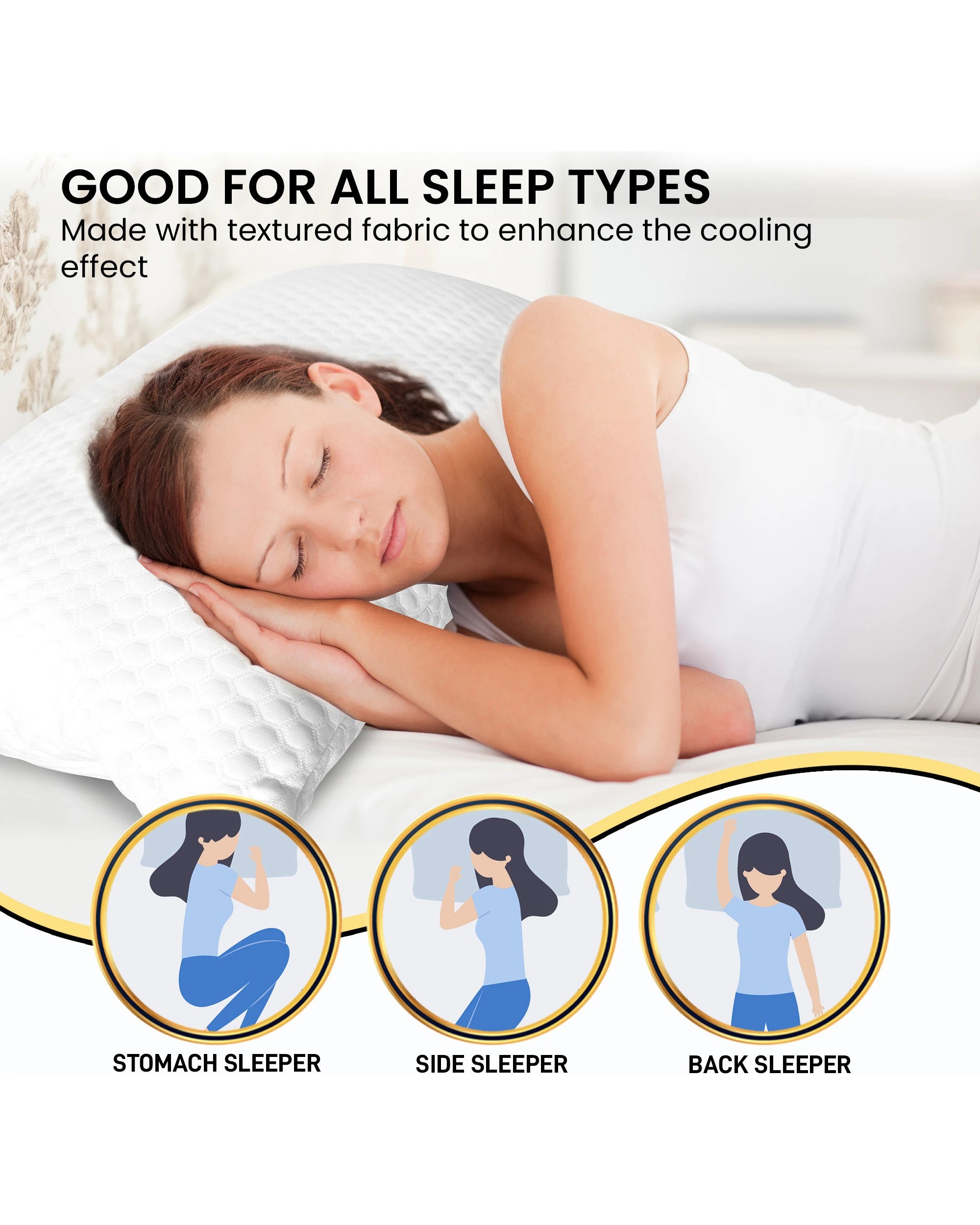 9 Laura Hill Cooling Memory Foam Pillow - Single, 9 of 10