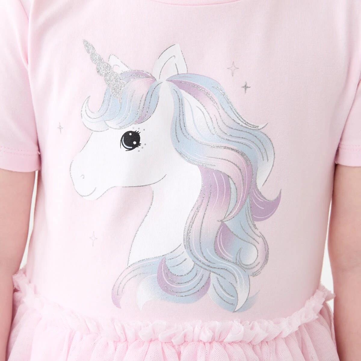 4 Short Sleeve Tutu Dress SHIMMER UNICORN BALLERINA, 4 of 8