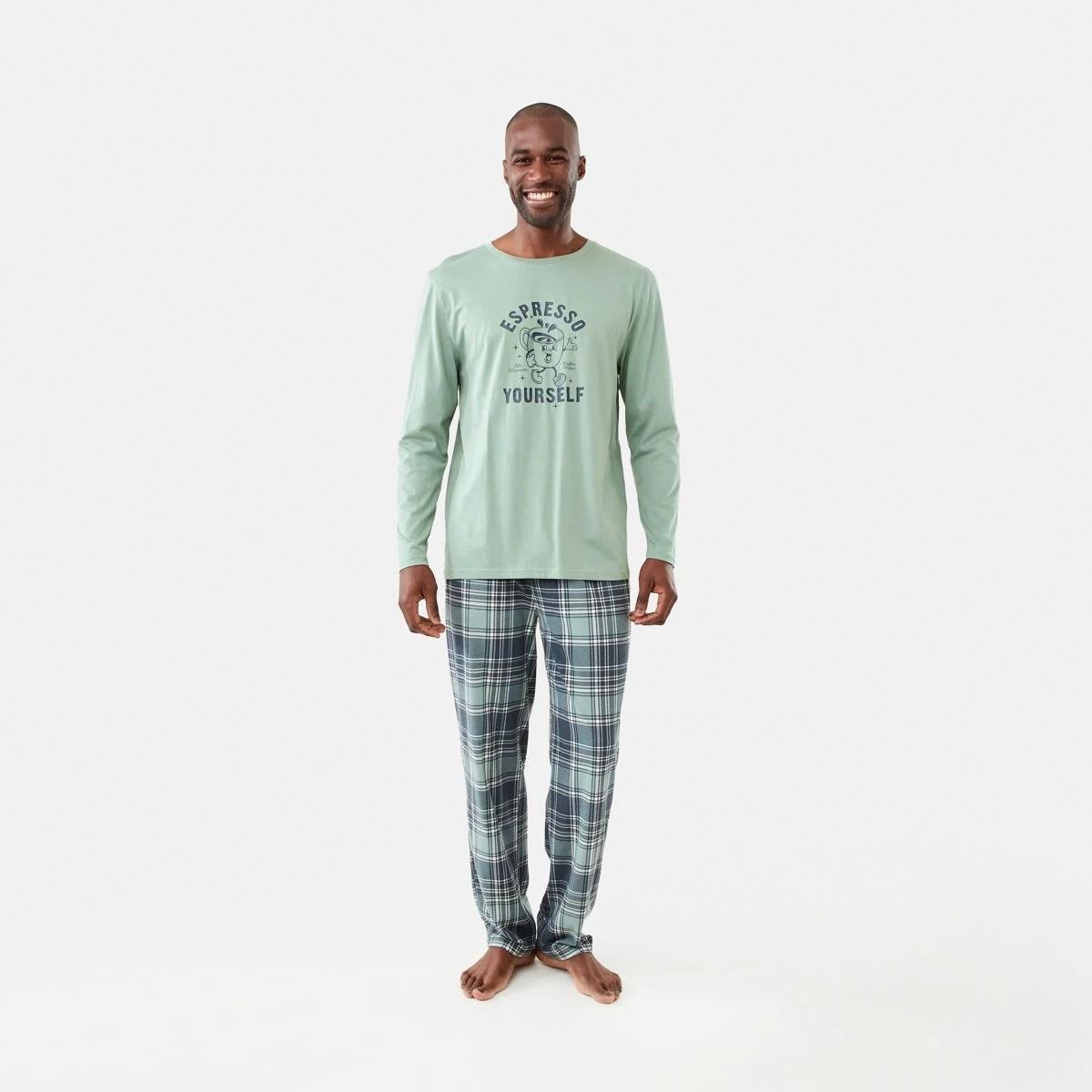 1 Long Sleeve Crew Neck Pyjama Set Espressoyo, 1 of 7