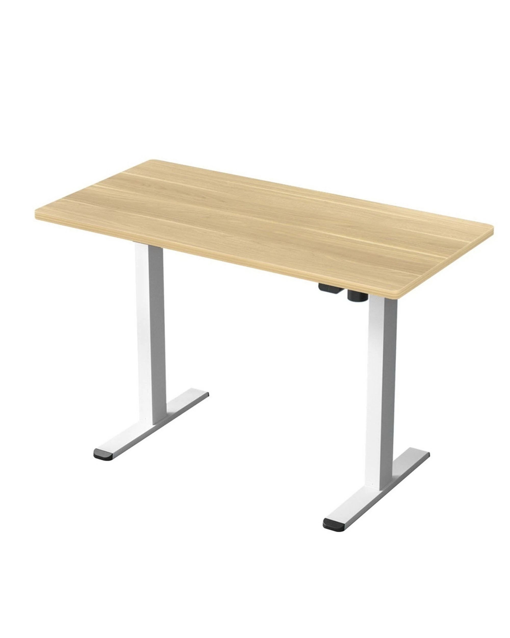 1 Artiss Standing Desk Motorised Sit Stand Desks  Oak 120CM - Brown, 1 of 4