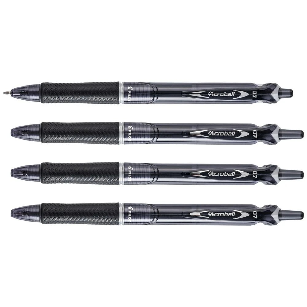 2 PILOT Acroball Hybrid Ballpoint Pen 0.7mm Black 4Pk, 2 of 5