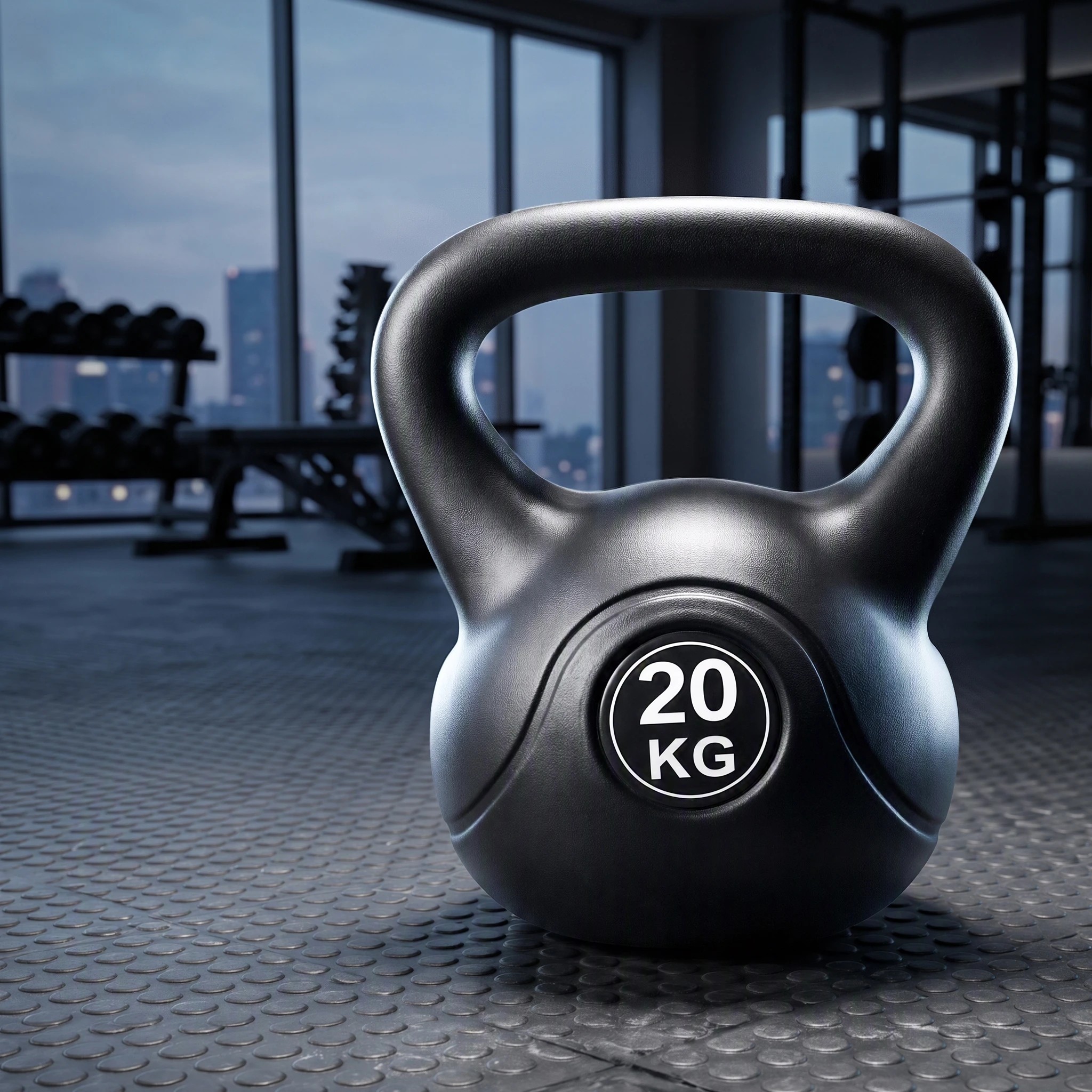 7 Everfit 20kg Kettlebell Weights Strength Training with Anti-slip Carry Handle & Stable Base Gym Home- Black, 7 of 7