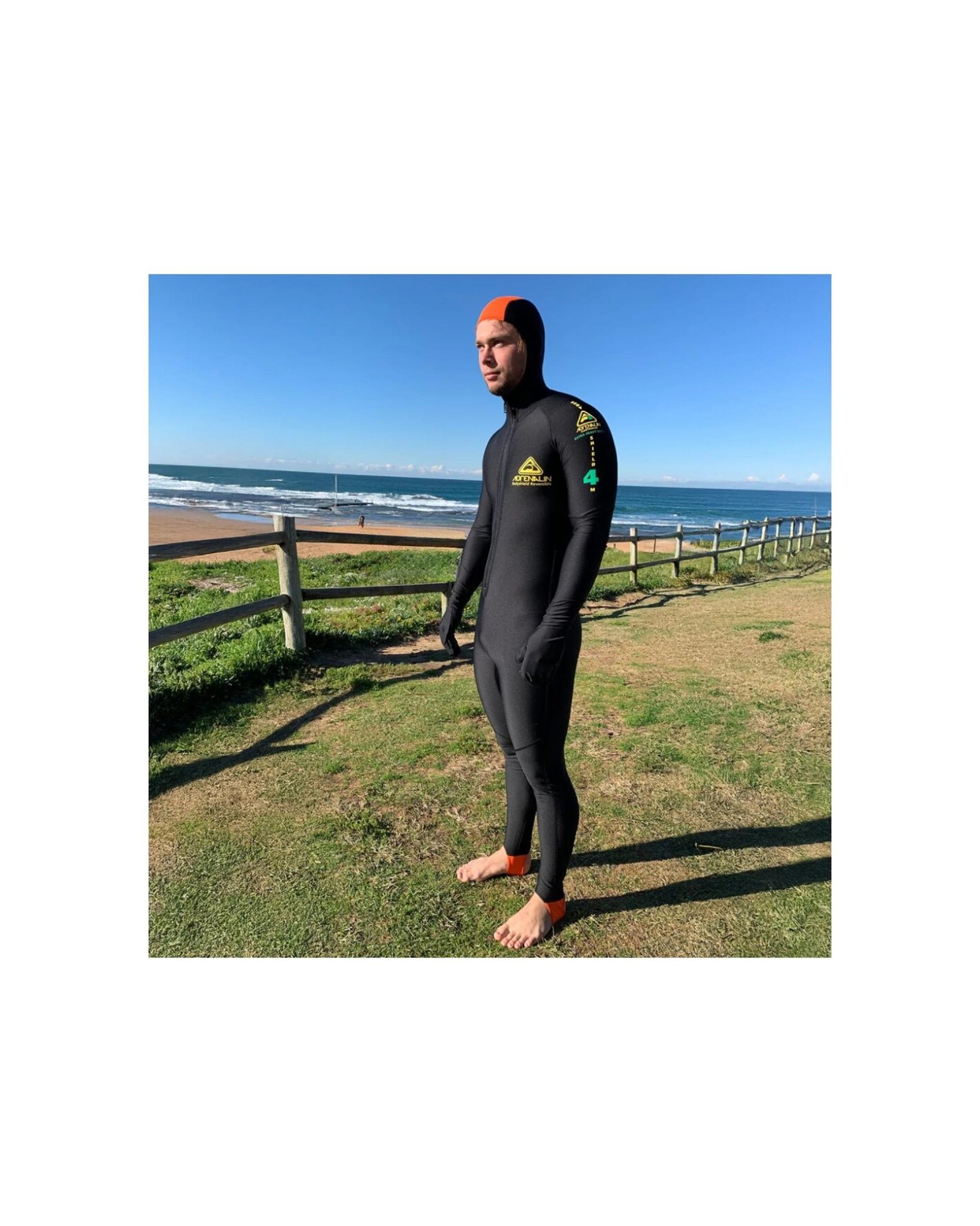 2 Adrenaline BodyShield Microfibre Hooded Reversible Dive Suit BLACK, 2 of 2