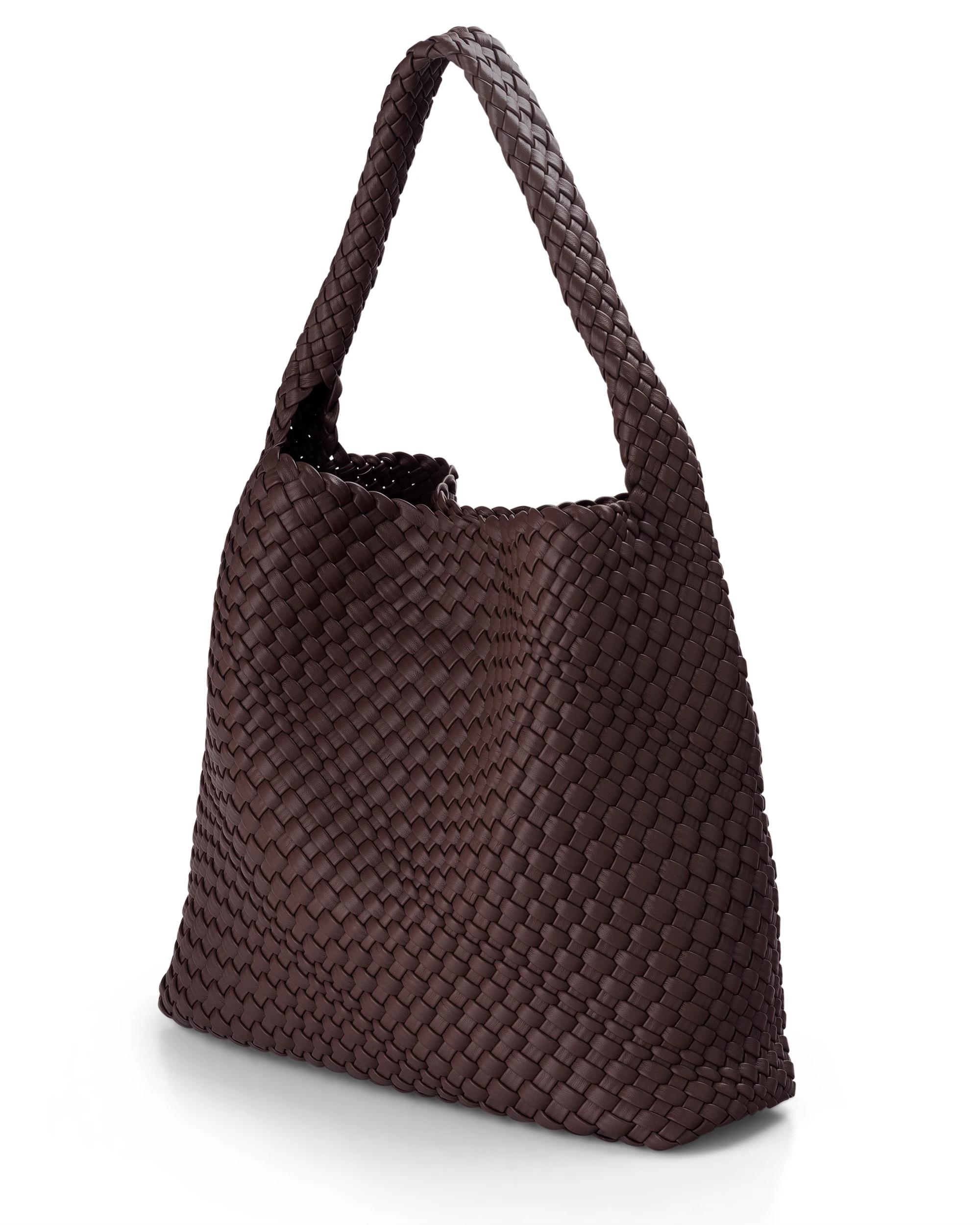 3 Madison Accessories Lydia Weave Large Hobo CHOCOLATE, 3 of 6