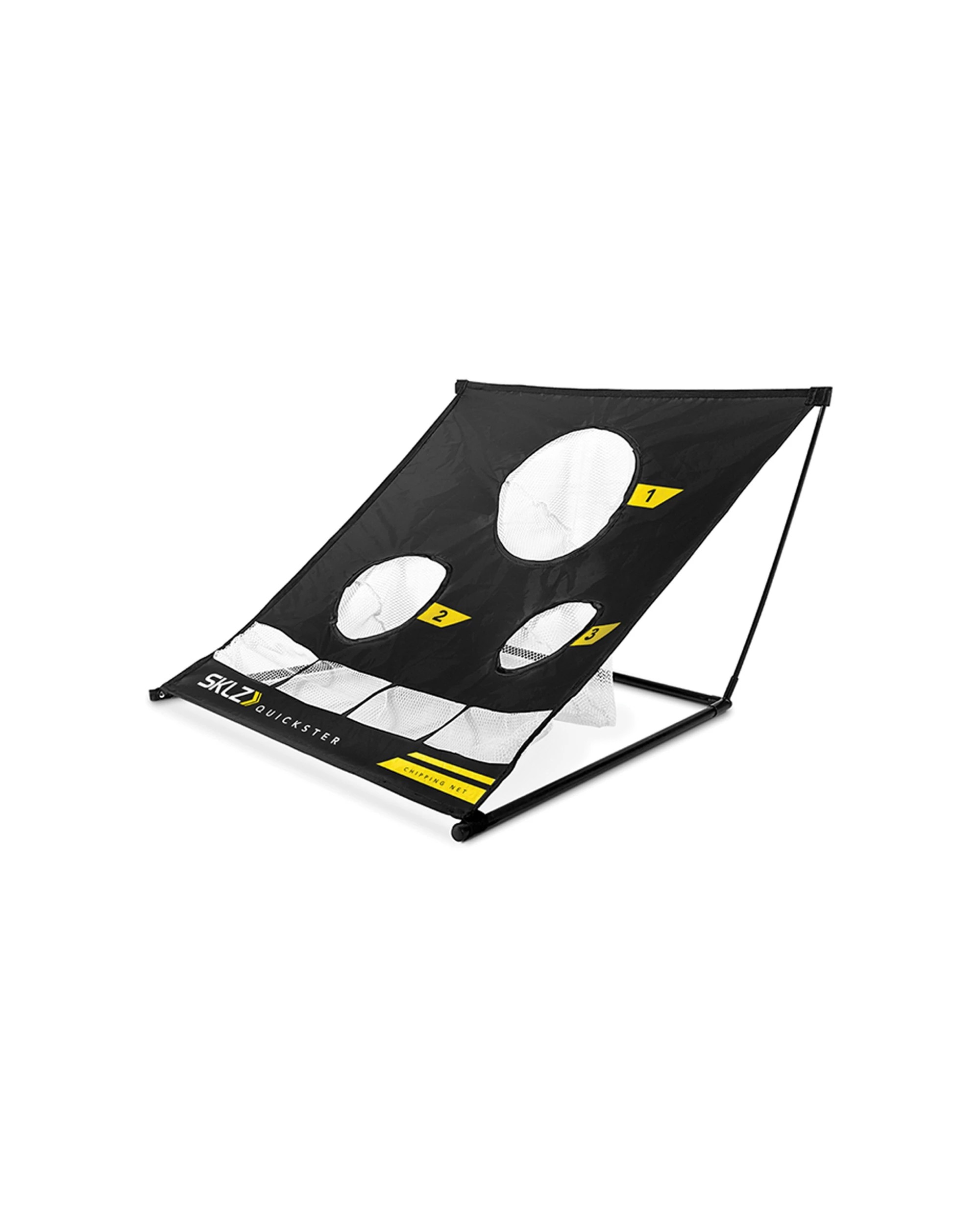 1 Sklz Quickster Chipping Golf Net Three Target Holes Ball Collection Slot - Black, 1 of 5