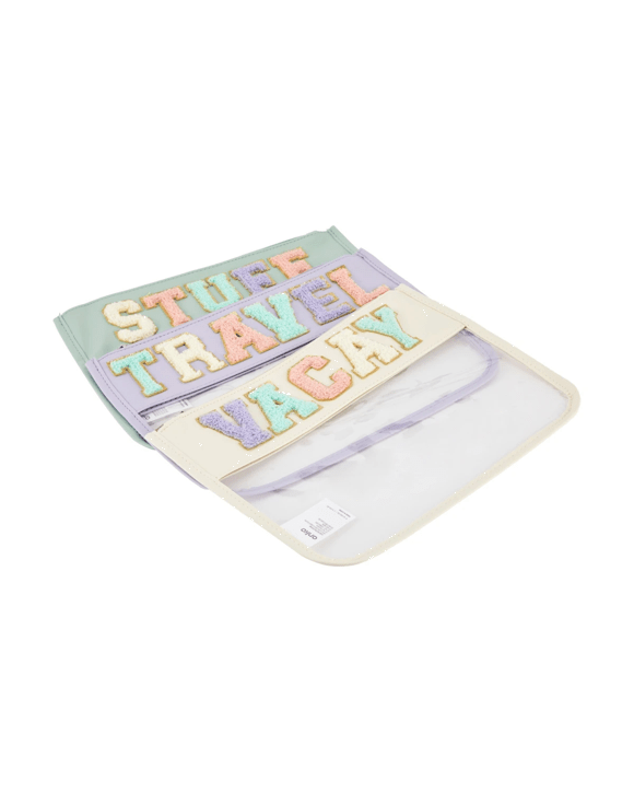 3 Piece Letter Pouch - Clear