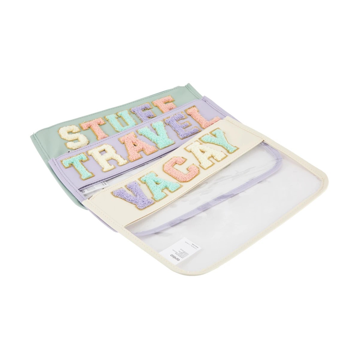 1 3 Piece Letter Pouch - Clear, 1 of 6
