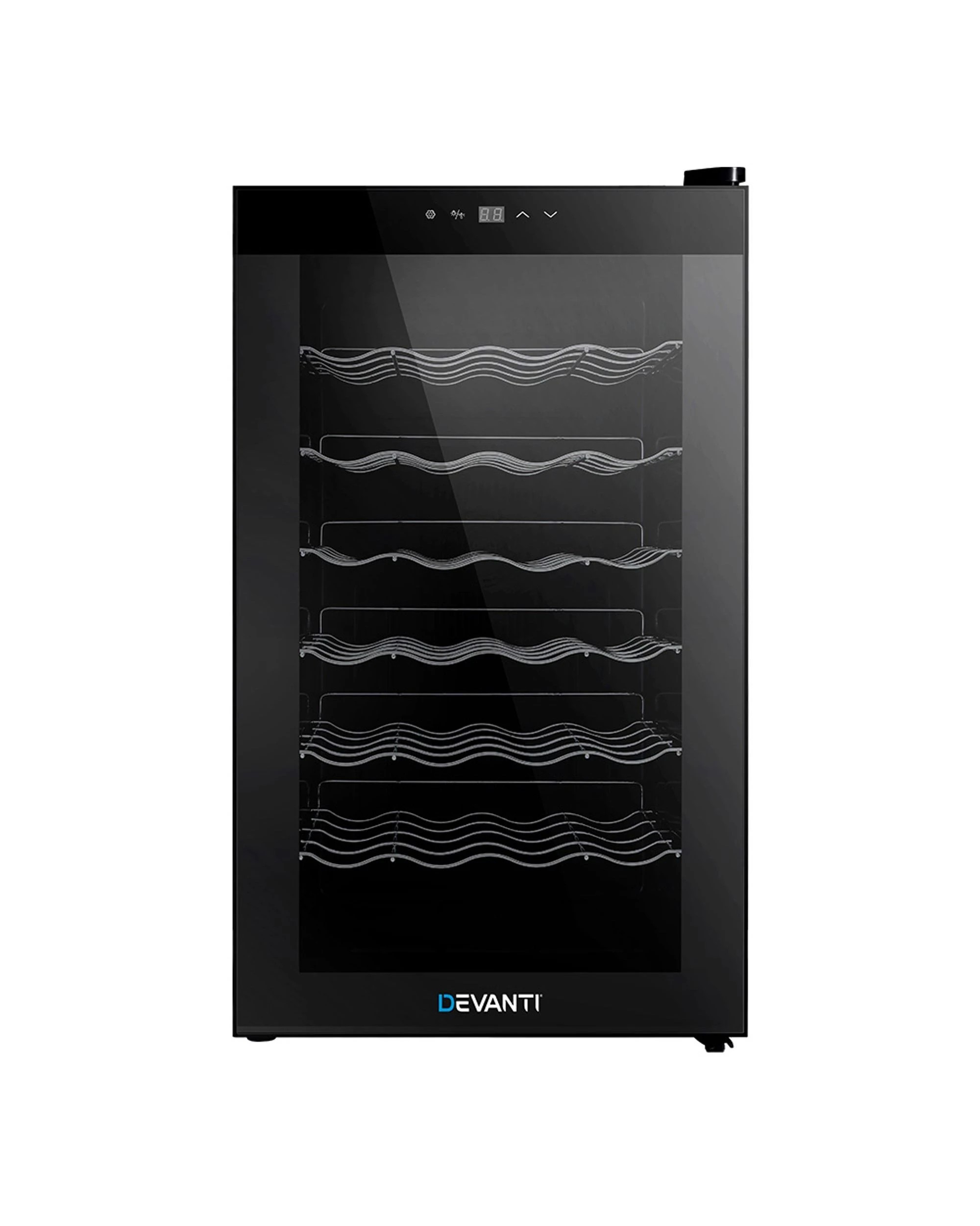 3 Devanti Wine Fridge Cooler 28 Bottles - Black, 3 of 8