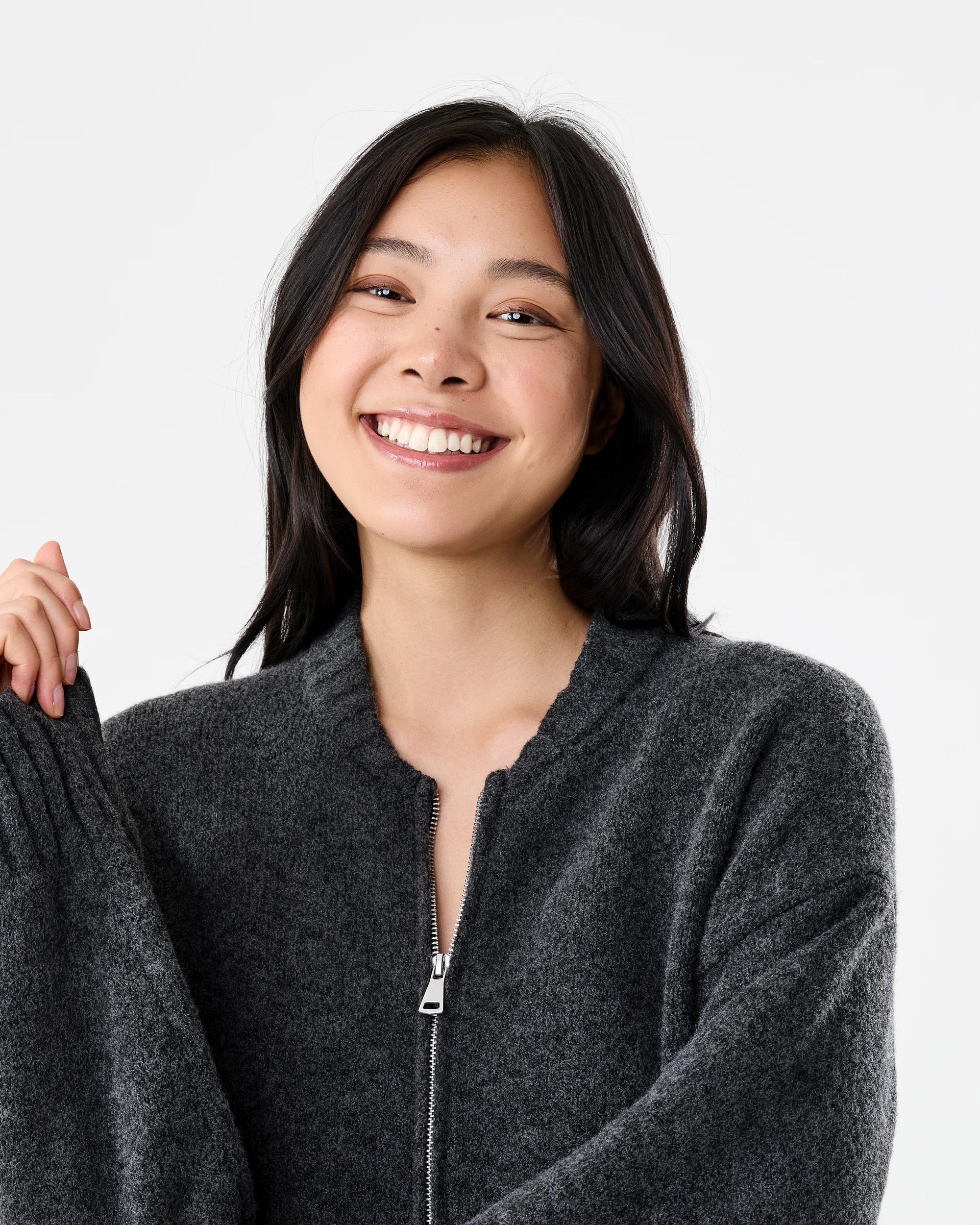 4 Knit Bomber Gry Chmrle, 4 of 6